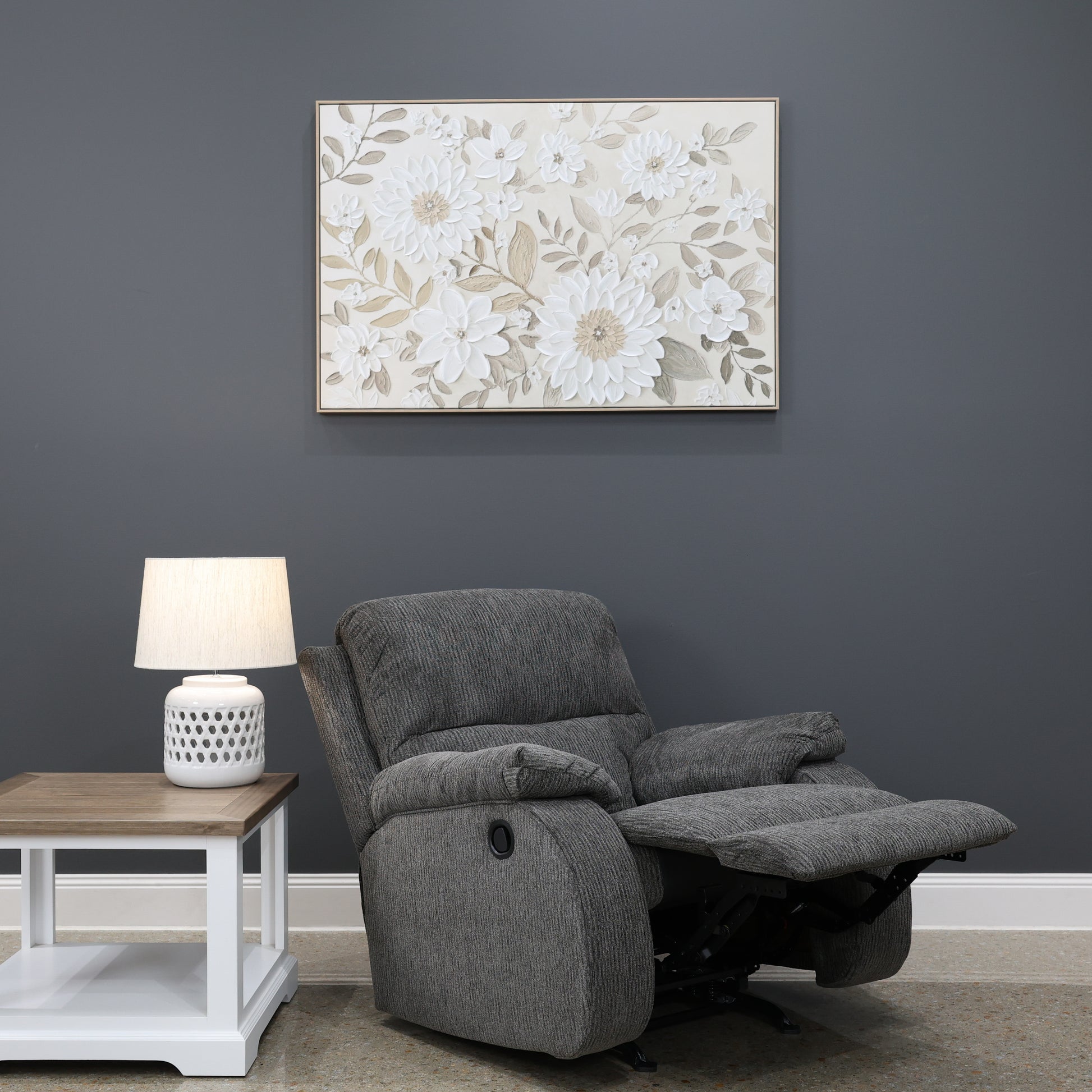 Wallace Rocker Recliner - Charcoal