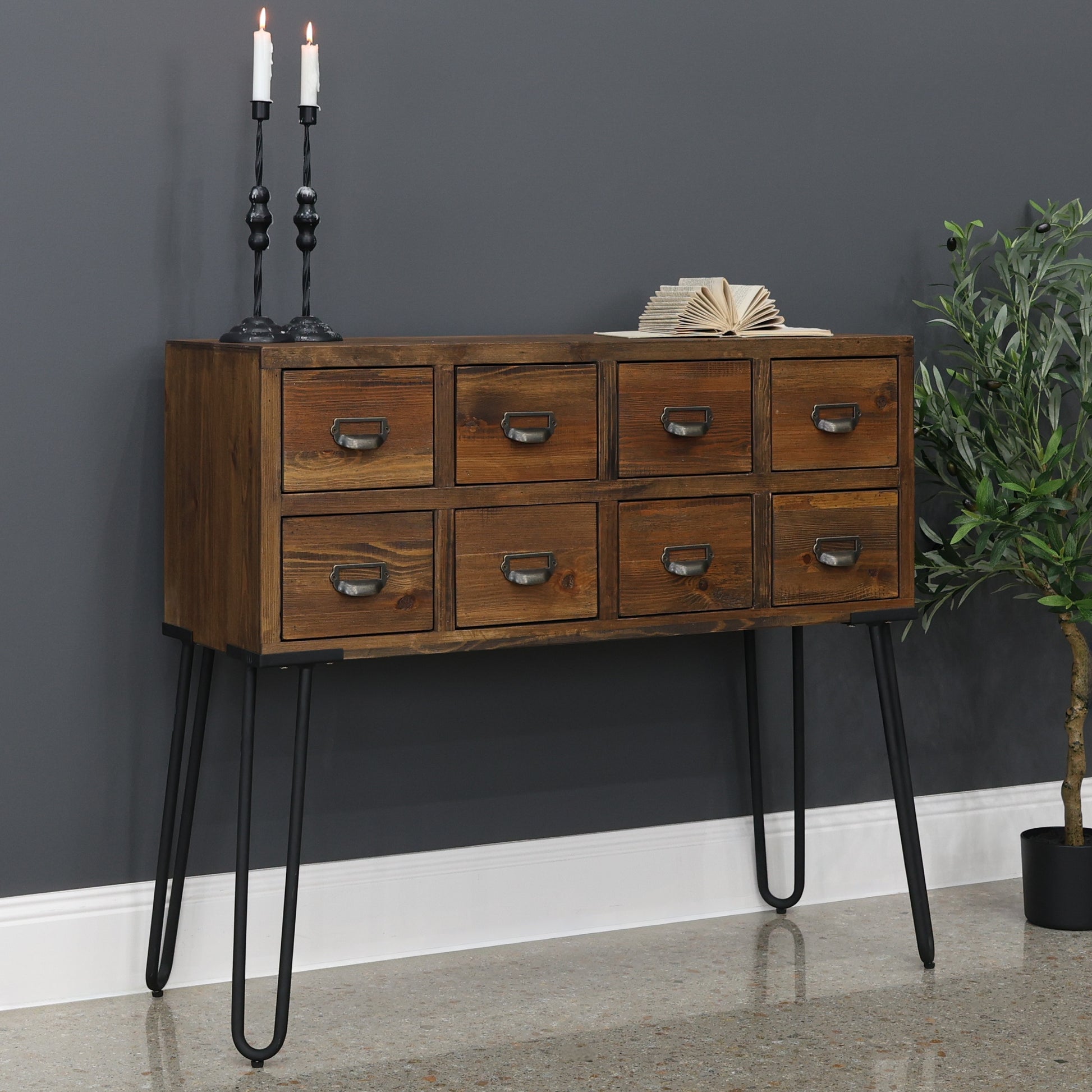 Library 8 Drawer Cabinet