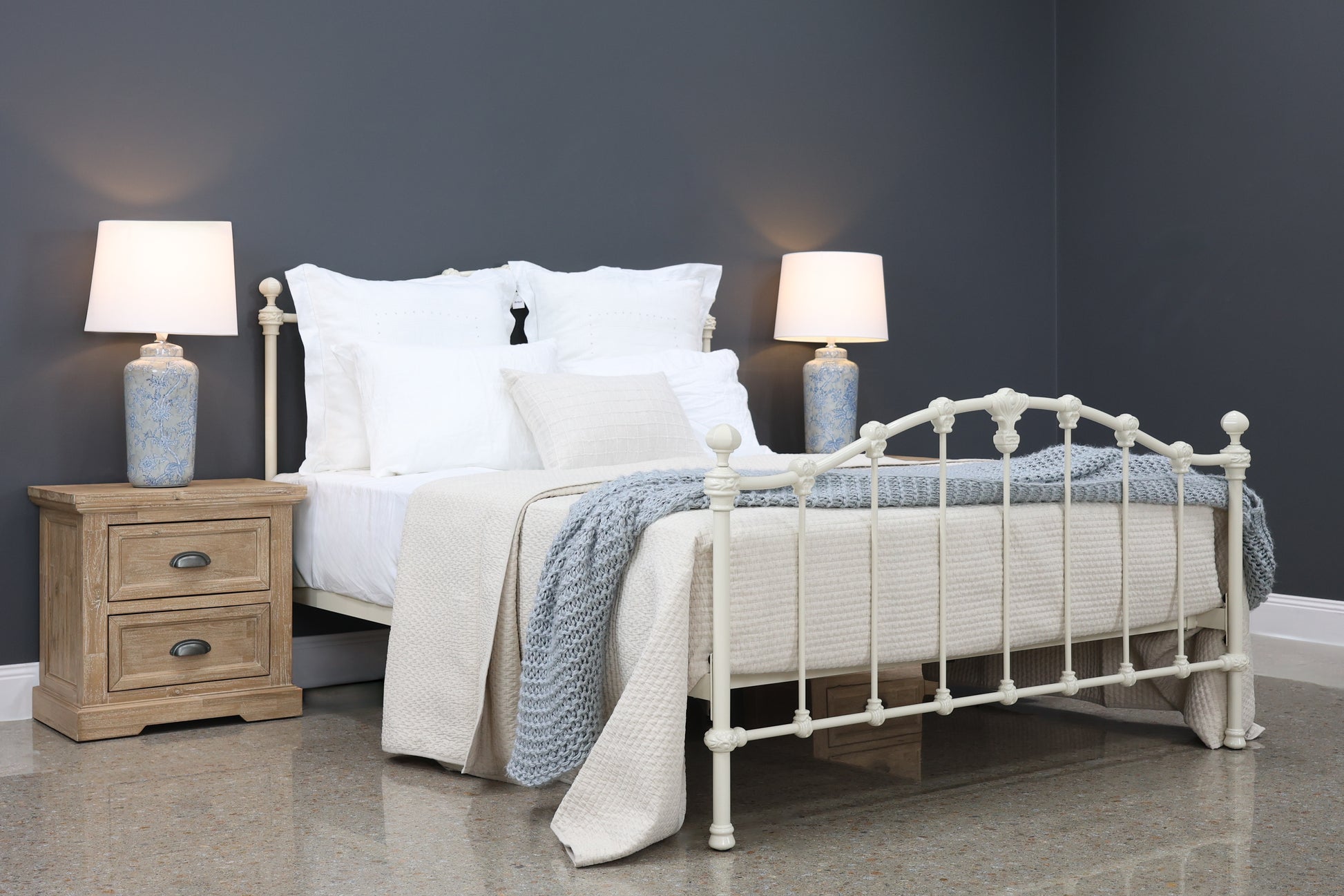 Claremont Bed - Antique White
