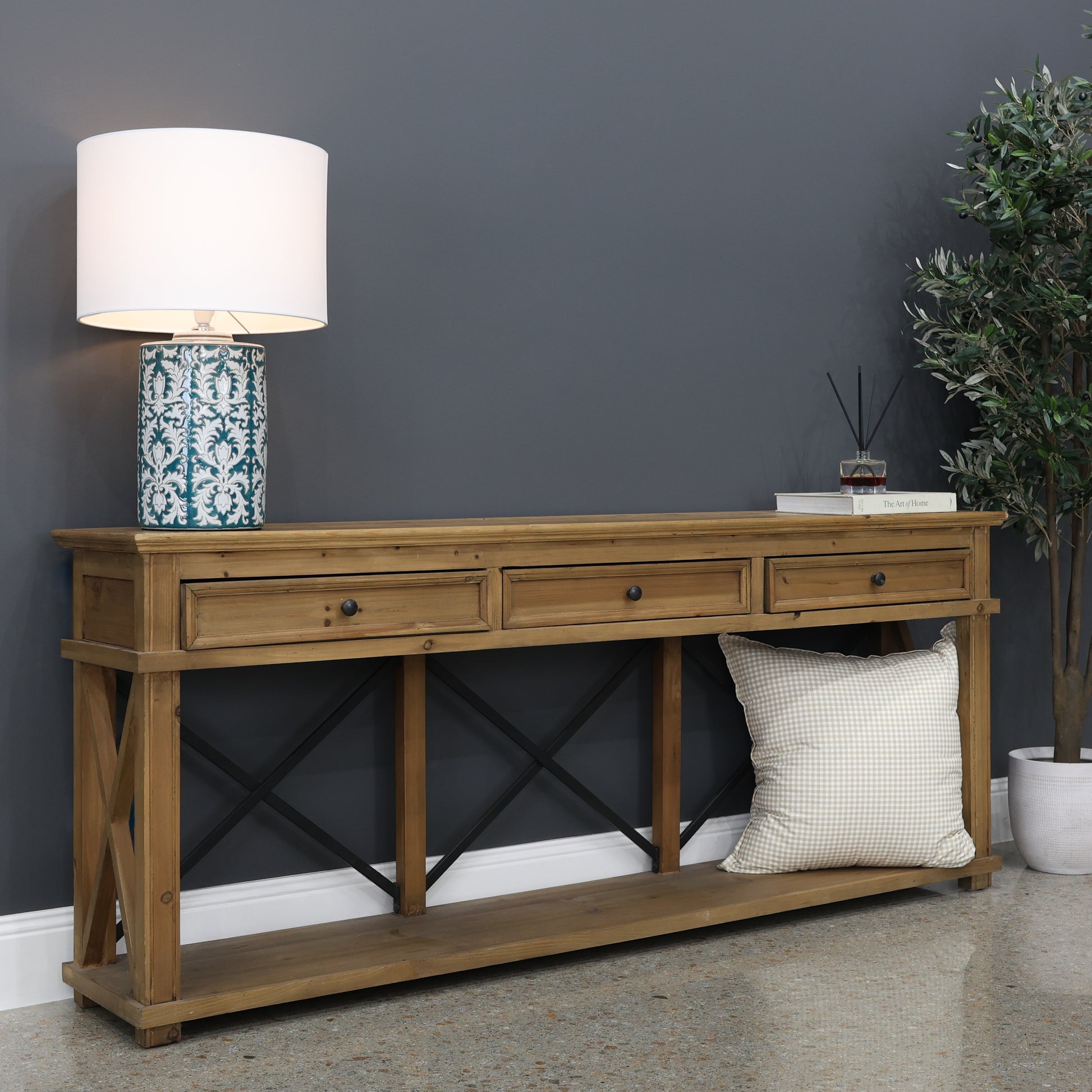 Cross Roads 3 Drawers Console