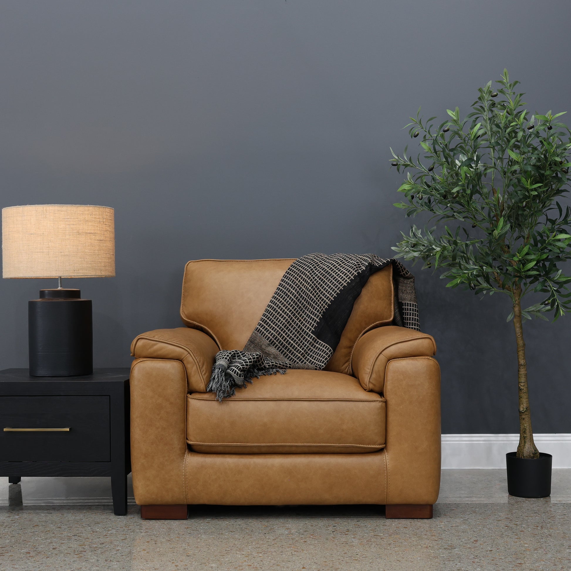 Rostrevor Armchair - Tan Leather