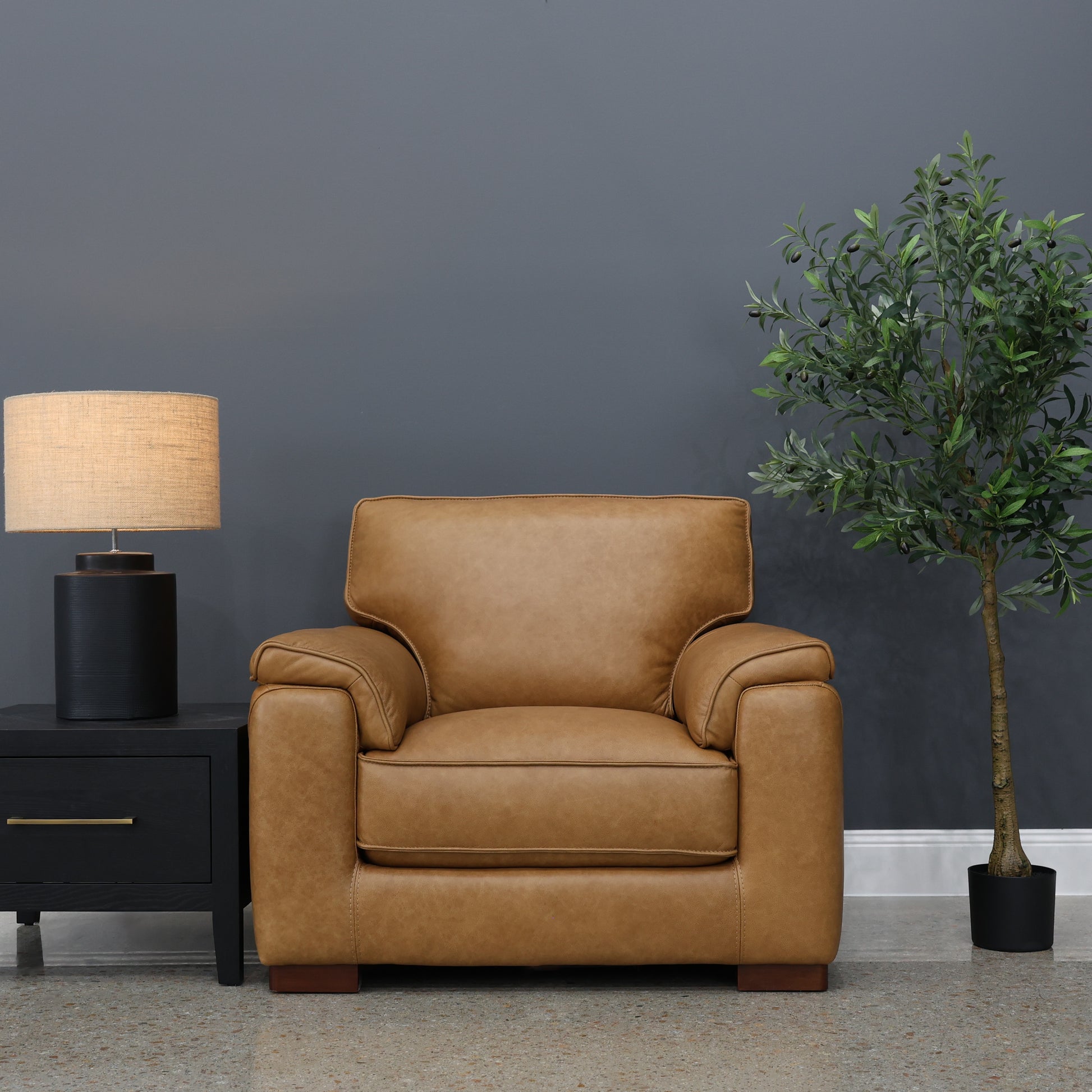 Rostrevor Armchair - Tan Leather