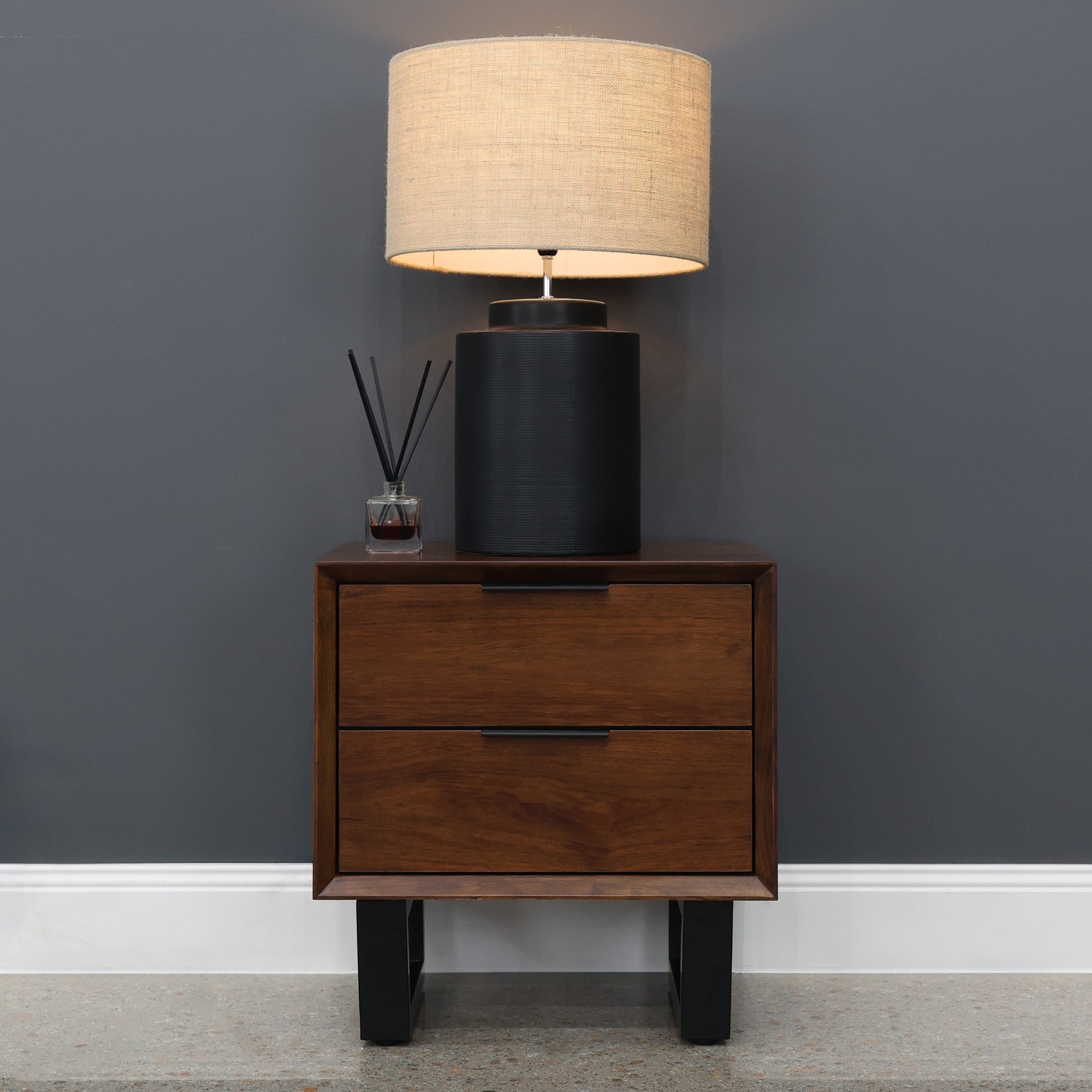 Kingsley Bedside Table w/ 2 Drawers