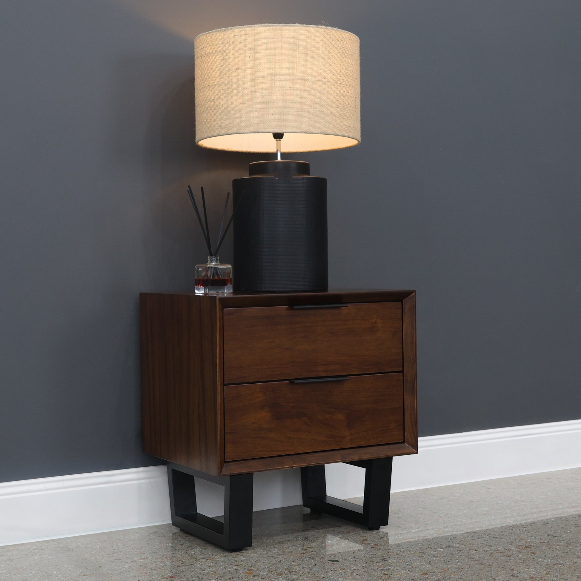 Kingsley Bedside Table w/ 2 Drawers