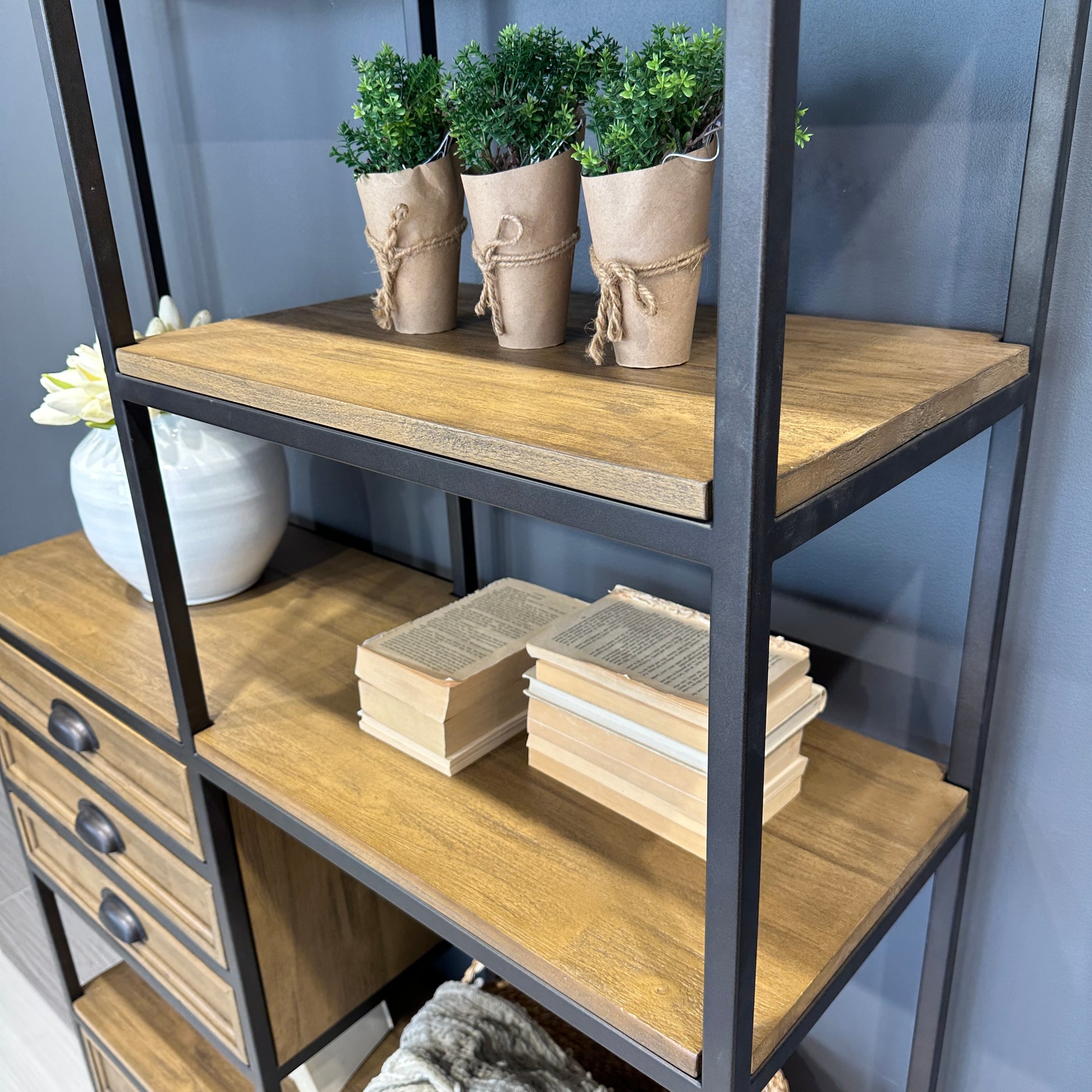 Macedon Bookcase 5 Drawers