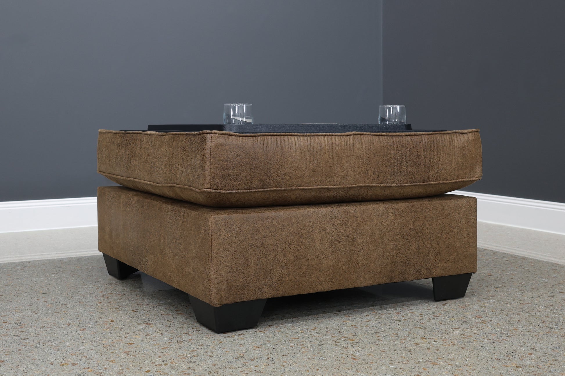 Norwood Ottoman w/ Storage - Tan Leather Air