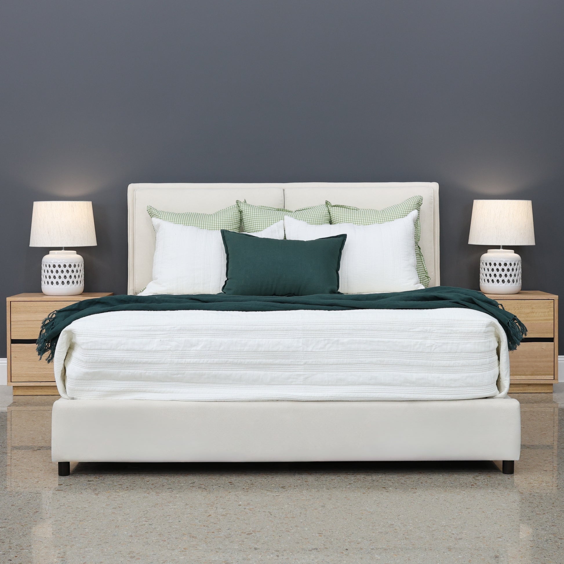 Mosman Bed - Beige