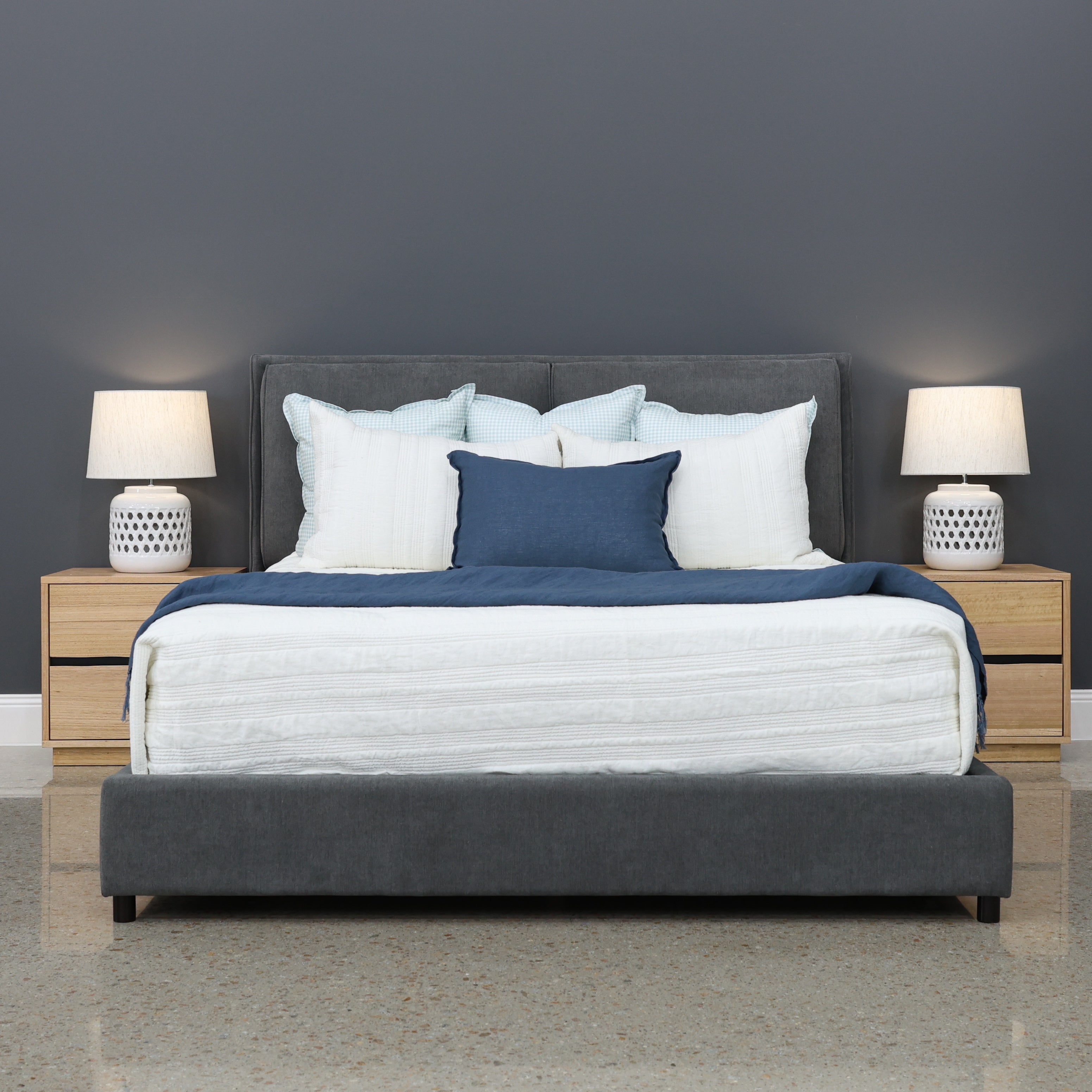 Mosman Bed - Charcoal