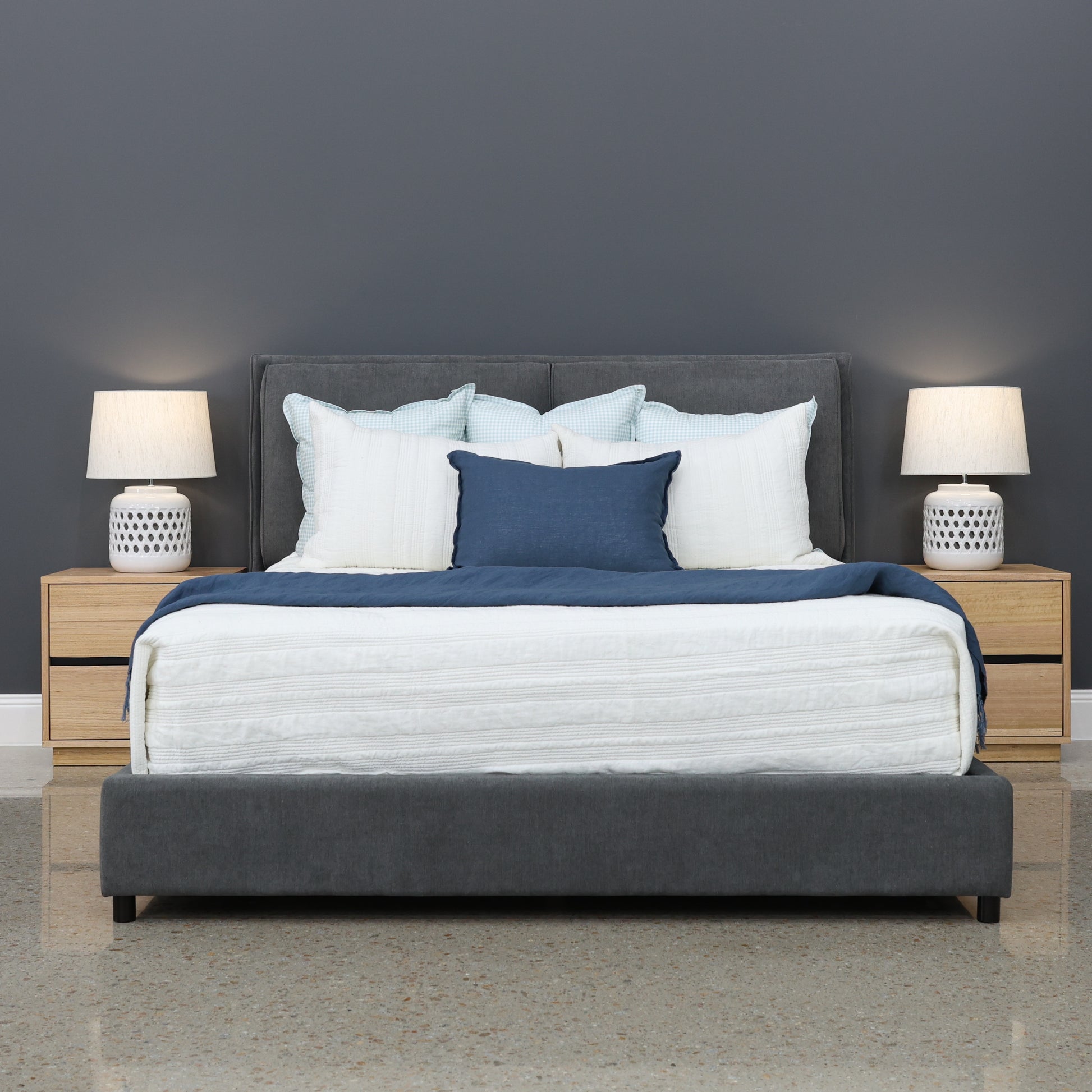 Mosman Bed - Charcoal
