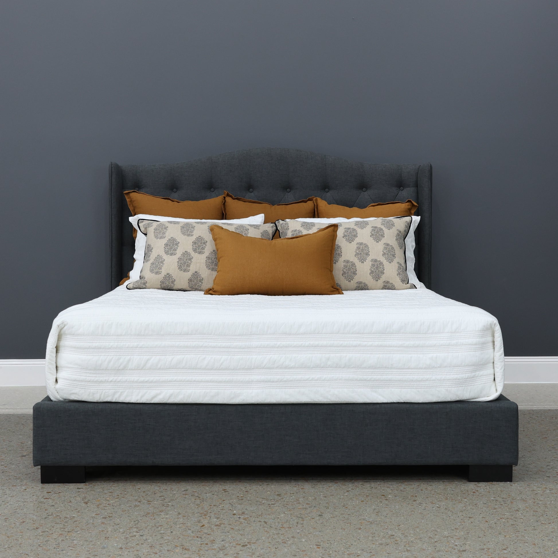 Memphis Bed Winged - Charcoal