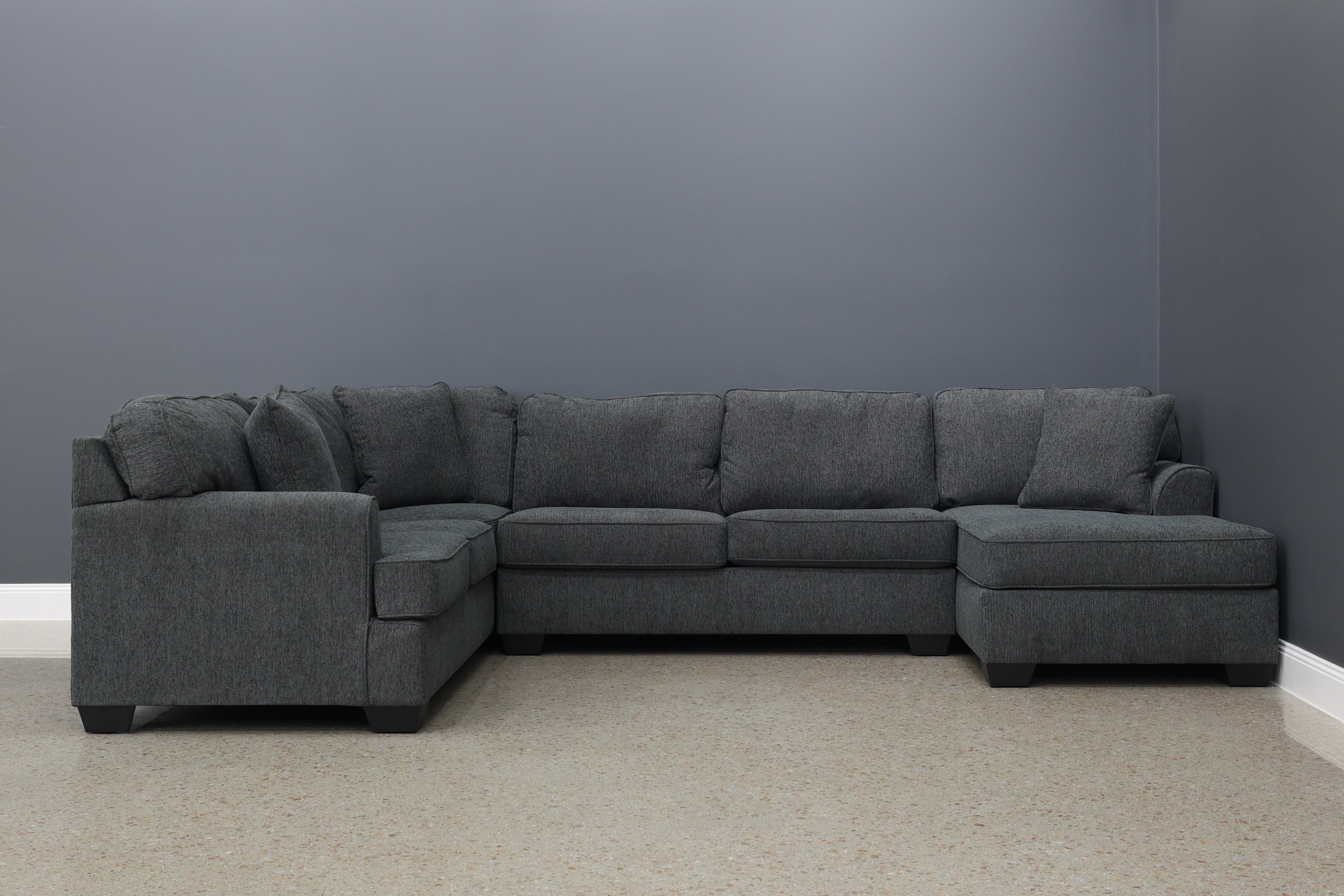 Norwood Corner Lounge w/ RHF Chaise - Dark Grey