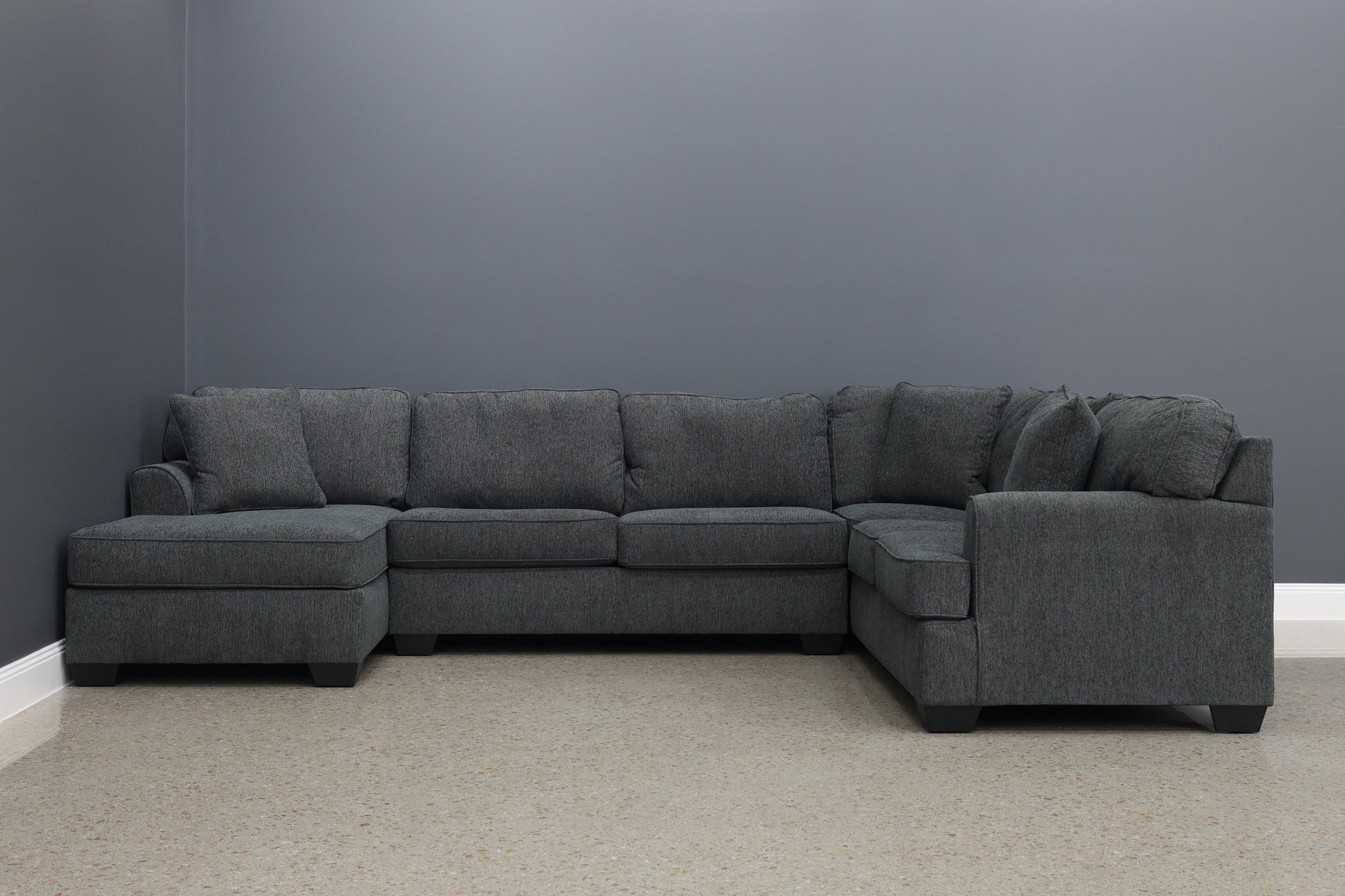 Norwood Corner Lounge w/ LHF Chaise - Dark Grey