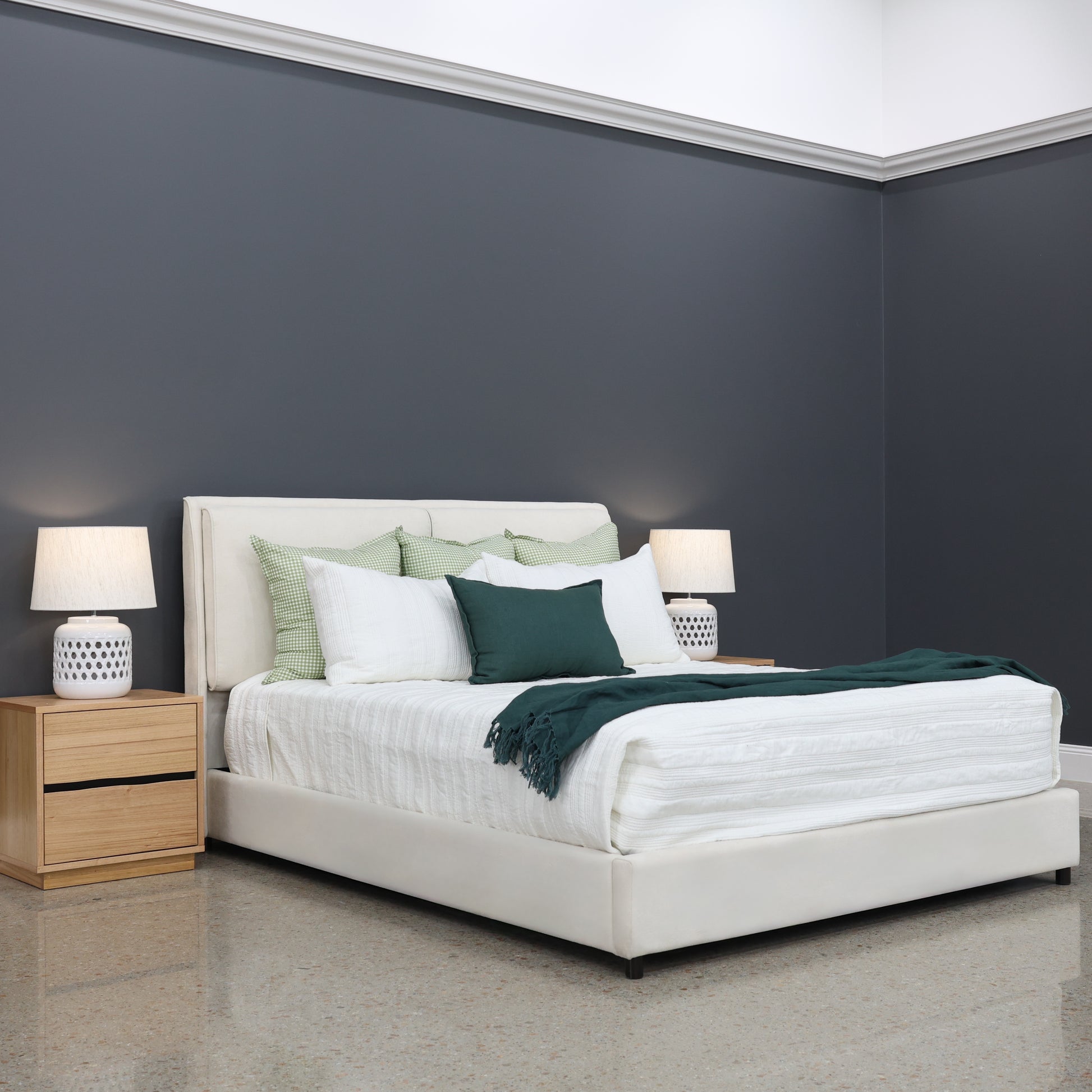 Mosman Bed - Beige