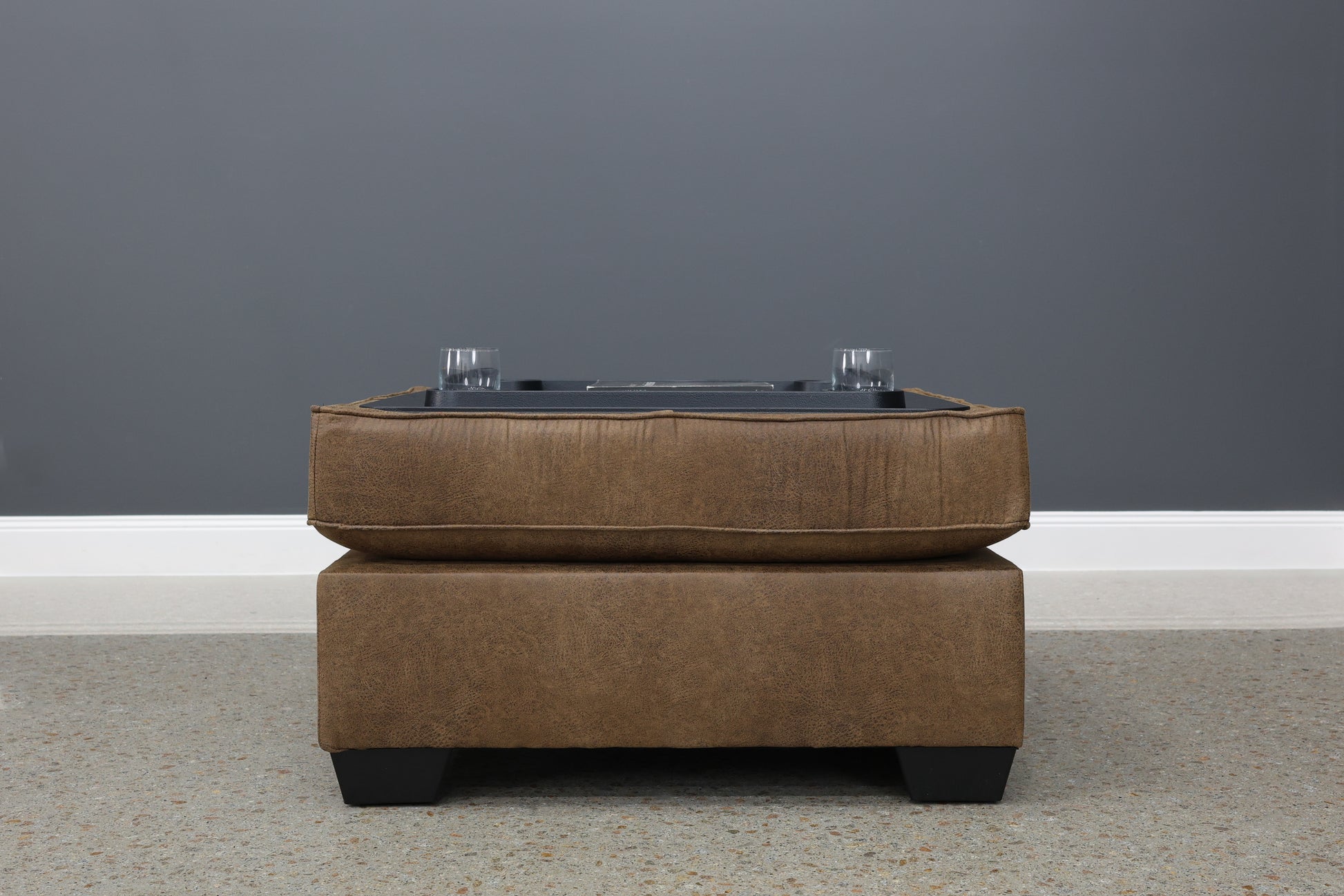 Norwood Ottoman w/ Storage - Tan Leather Air
