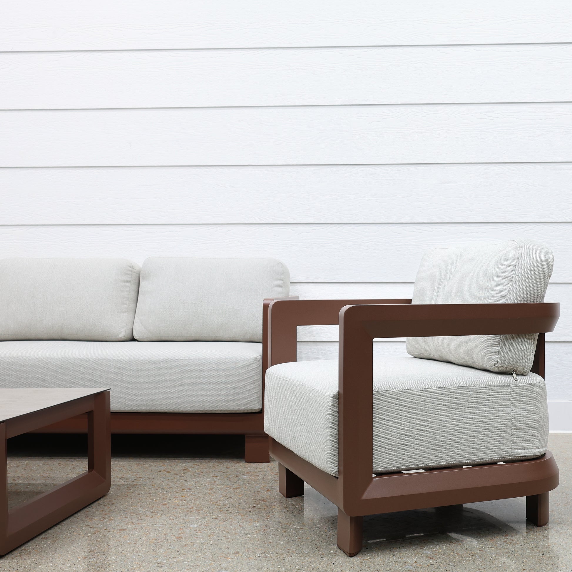 Anglesea 4 Piece Outdoor Lounge Setting - Earth
