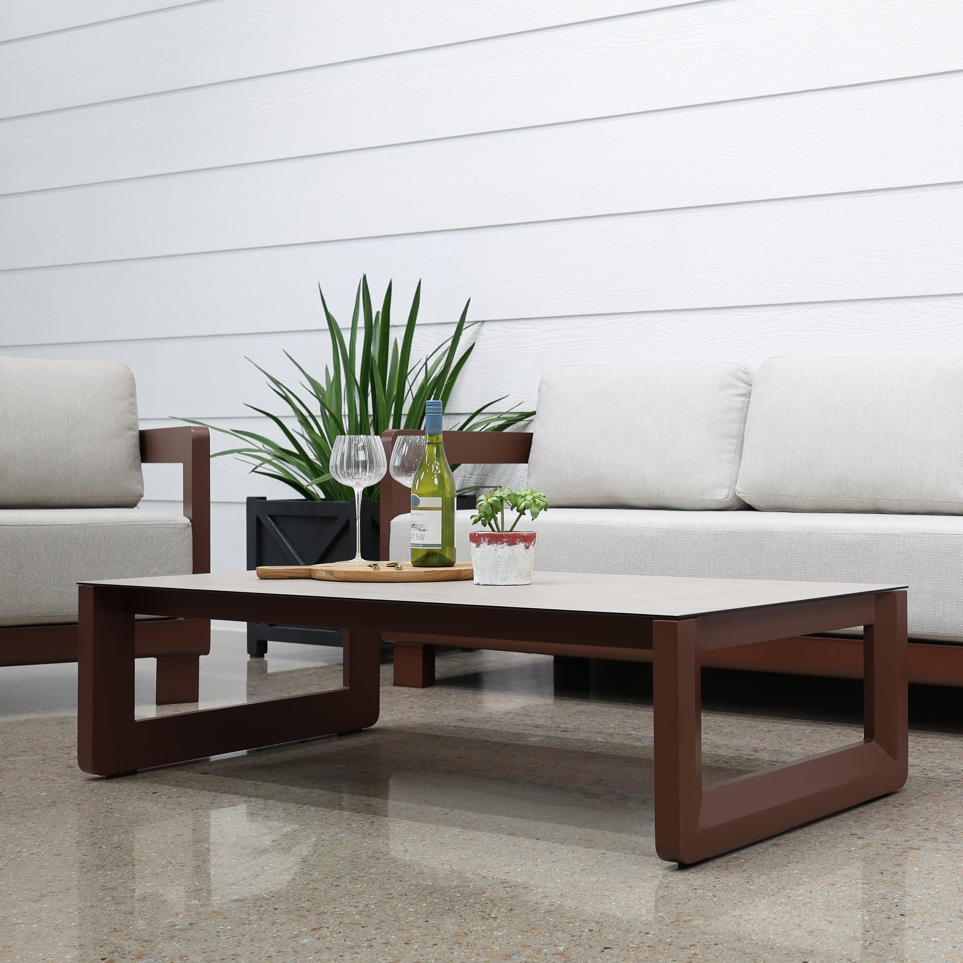 Anglesea 4 Piece Outdoor Lounge Setting - Earth