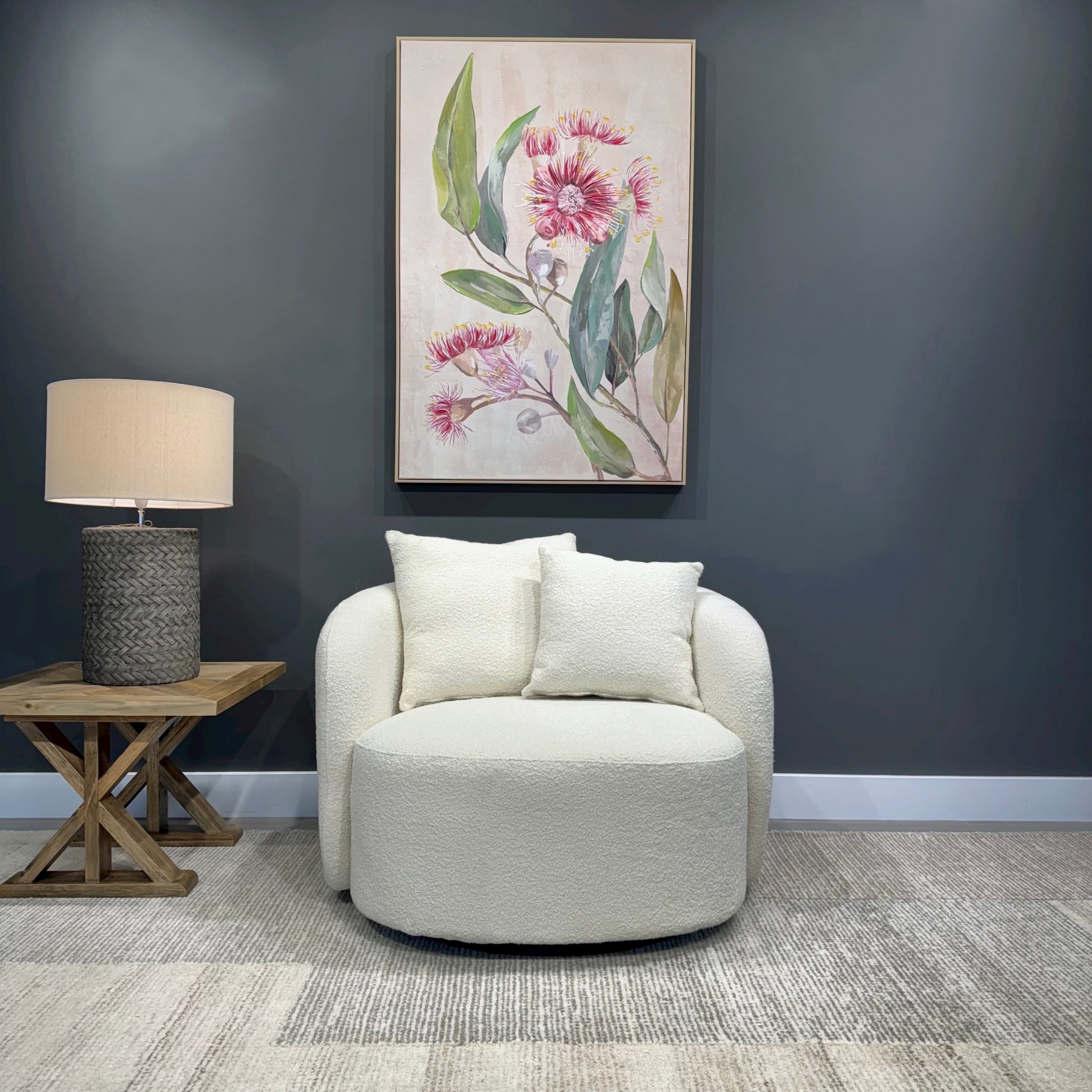 Belgrave Accent Chair - Boucle White