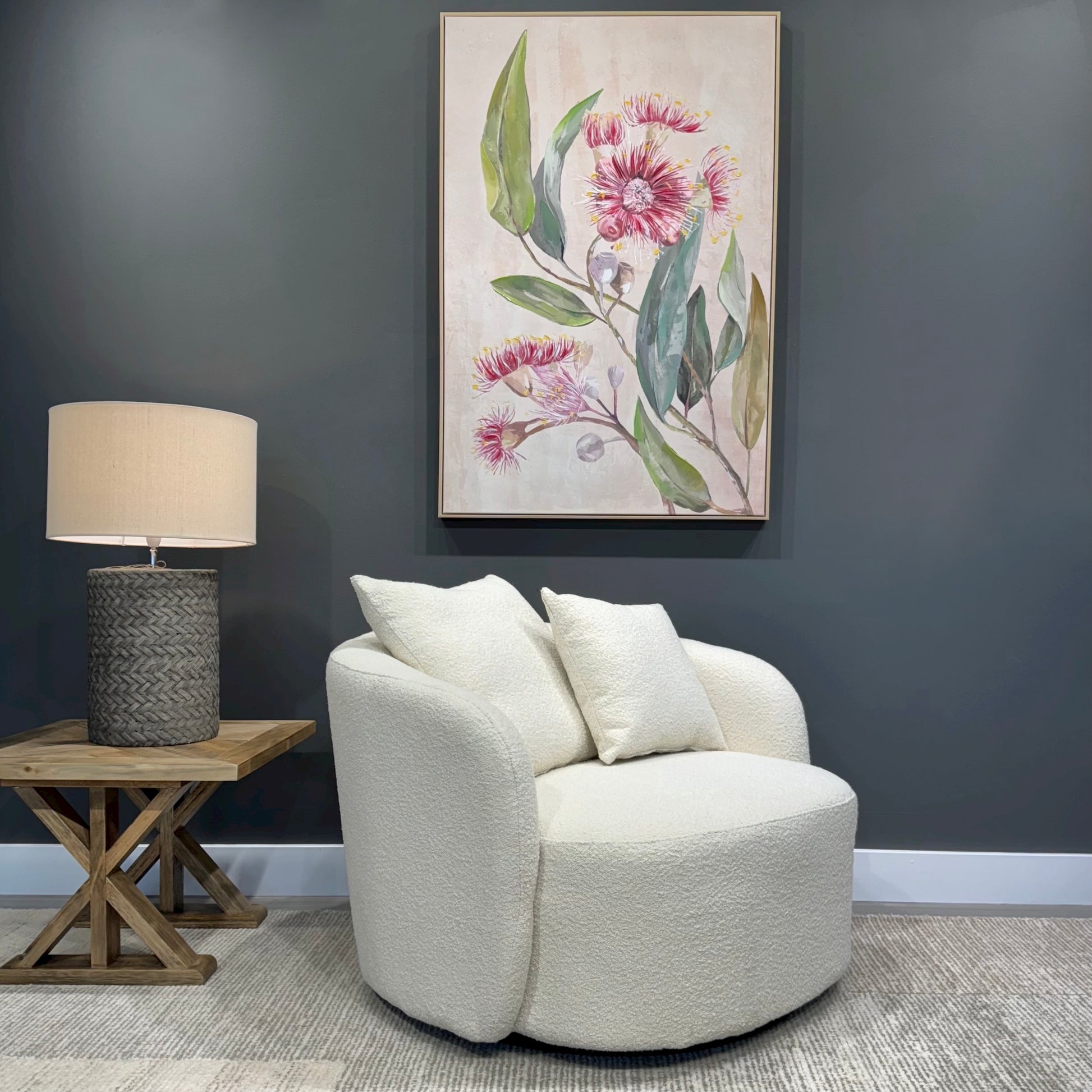 Belgrave Accent Chair - Boucle White