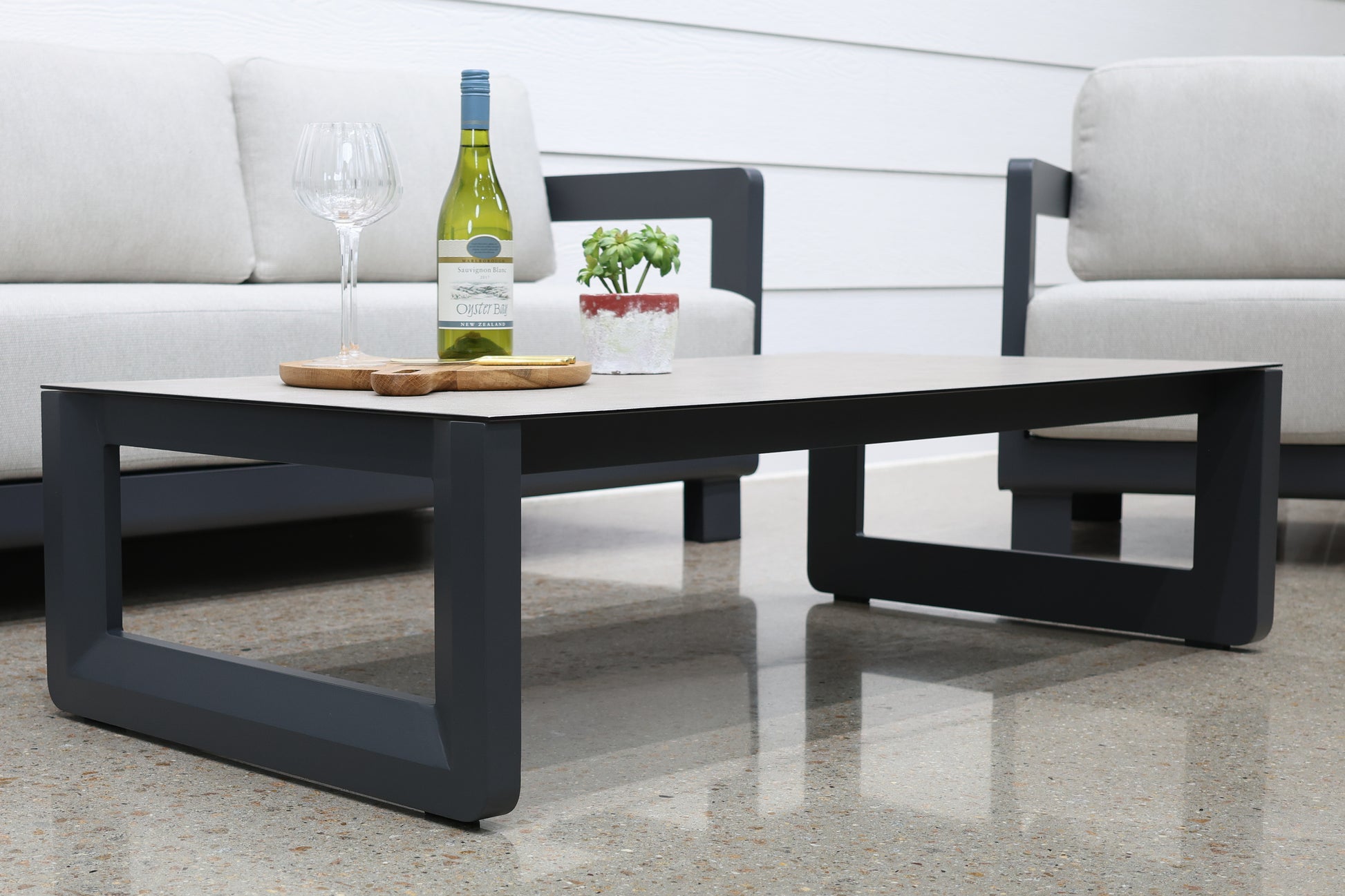 Anglesea 4 Piece Outdoor Lounge Setting - Charcoal