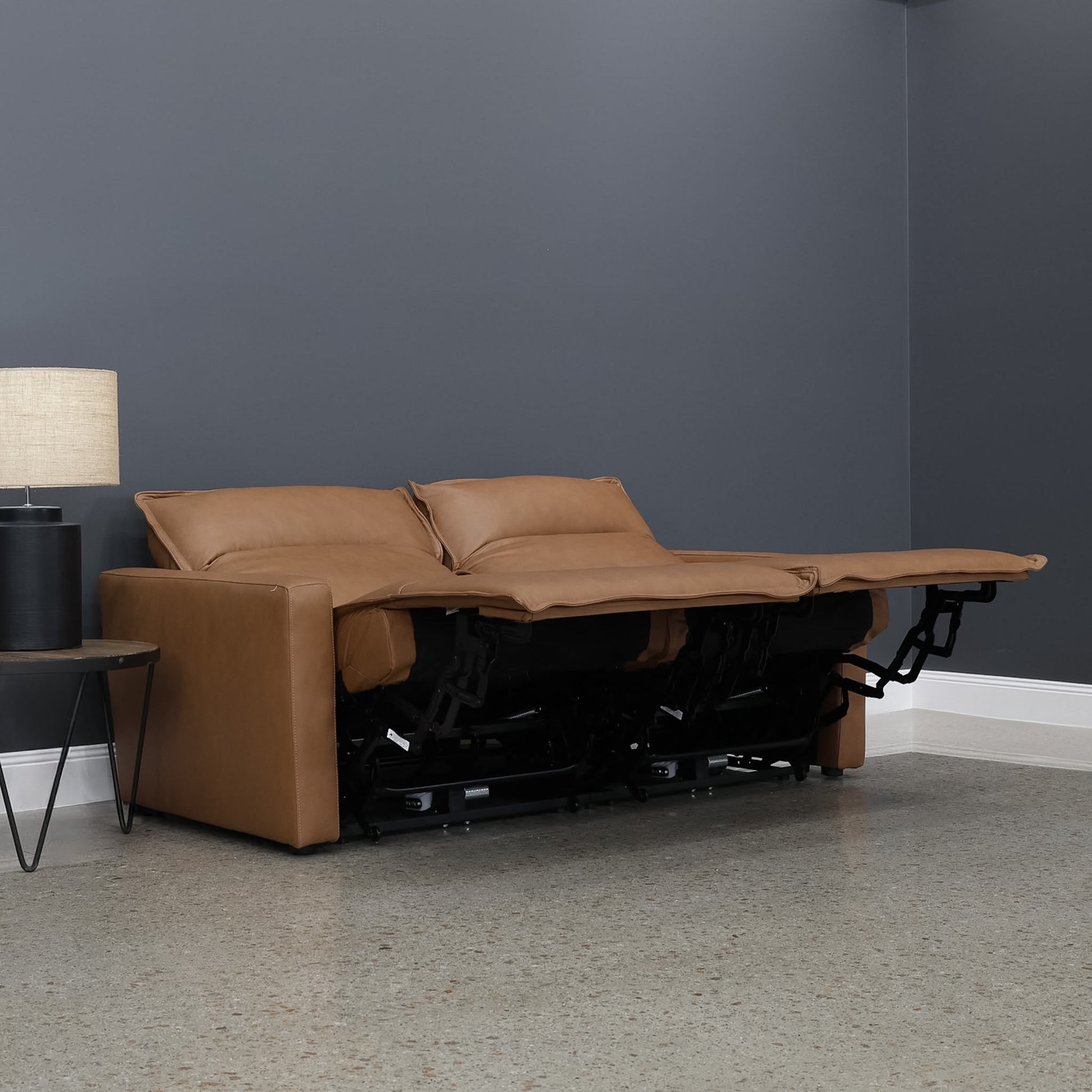 Bathurst Electric Reclining Loveseat - Tan Leather