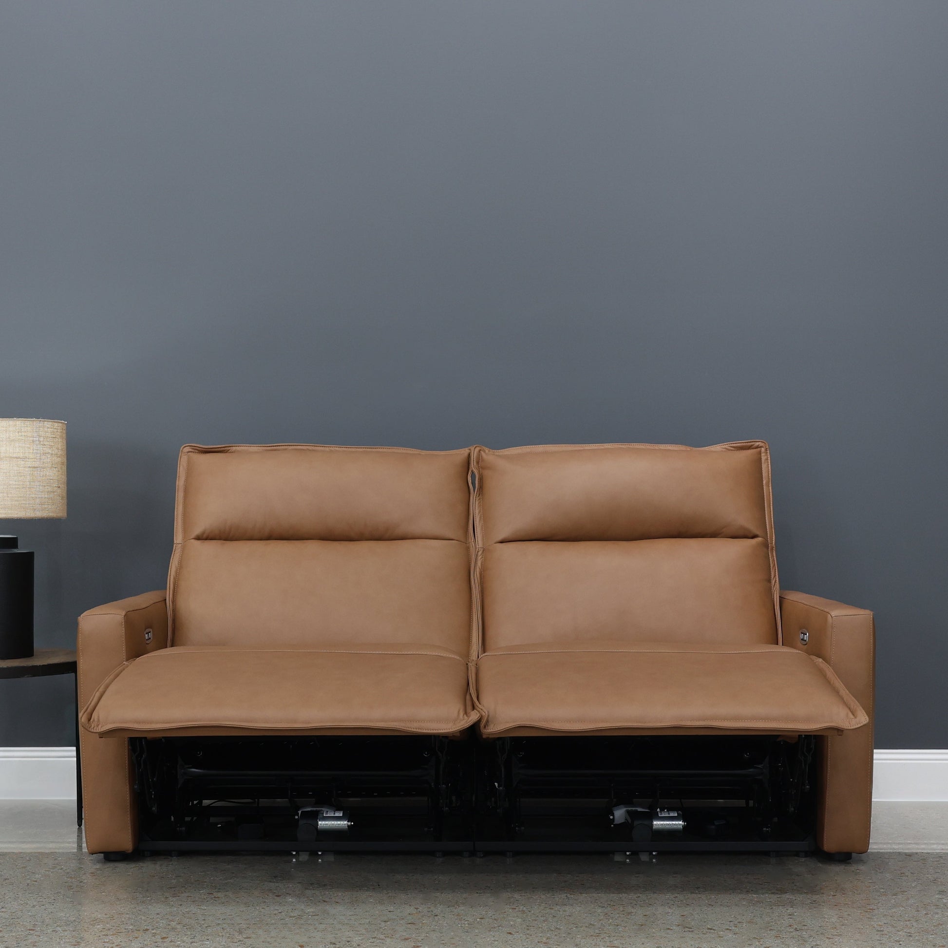 Bathurst Electric Reclining Loveseat - Tan Leather