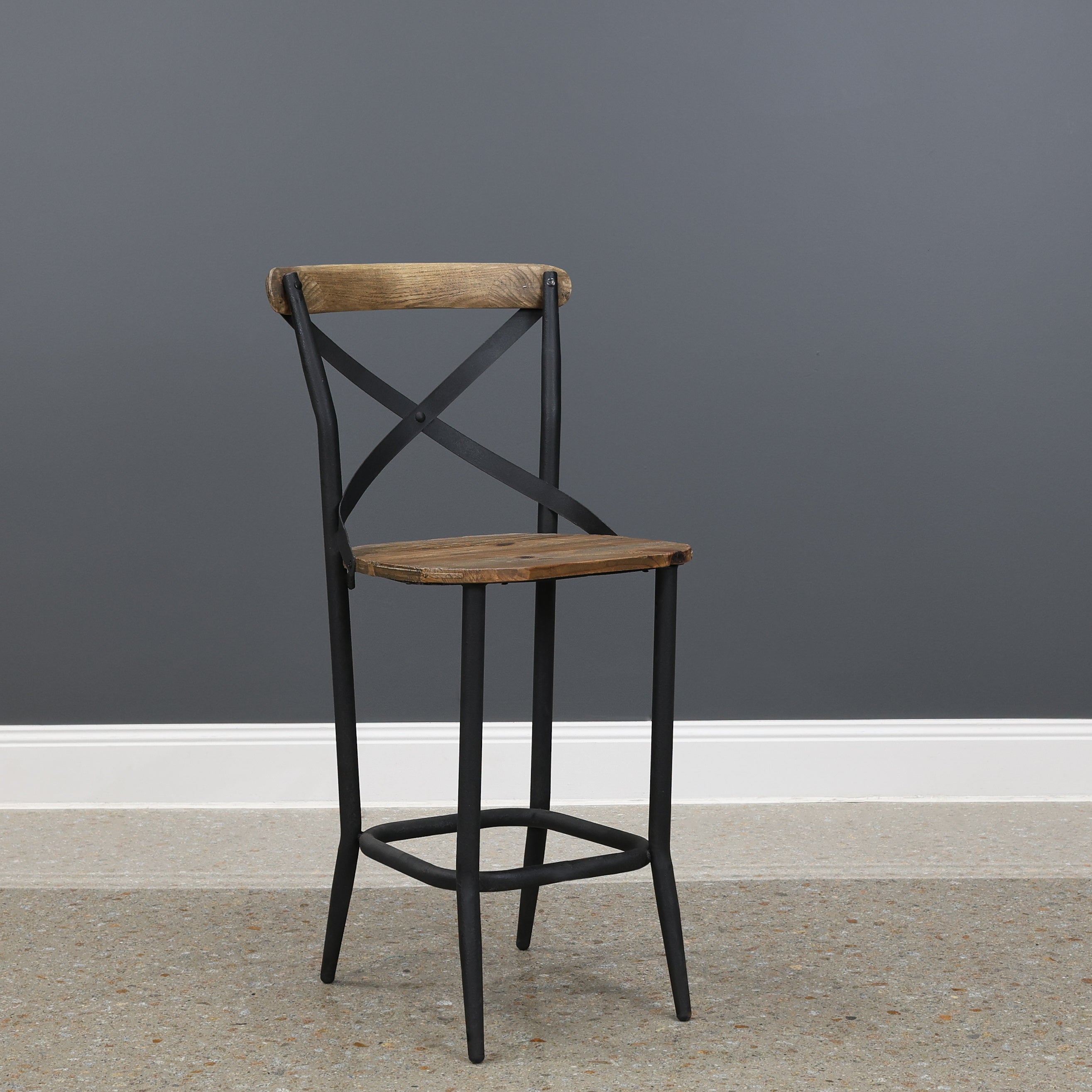 Lockhart Cross Back Bar Stool - 60cm Seat Height