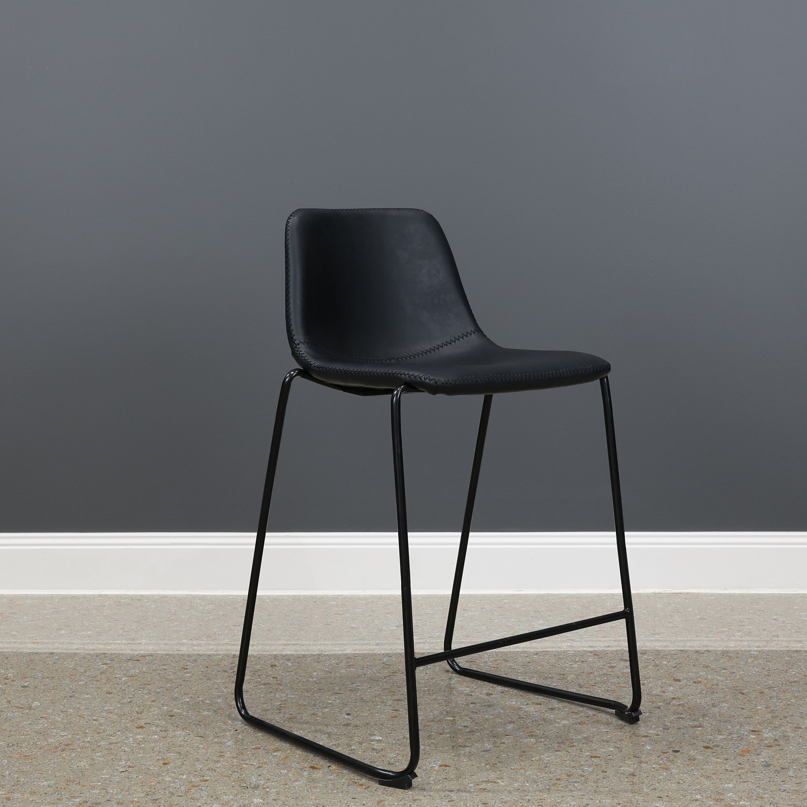 Joey Stackable Barstool - Black