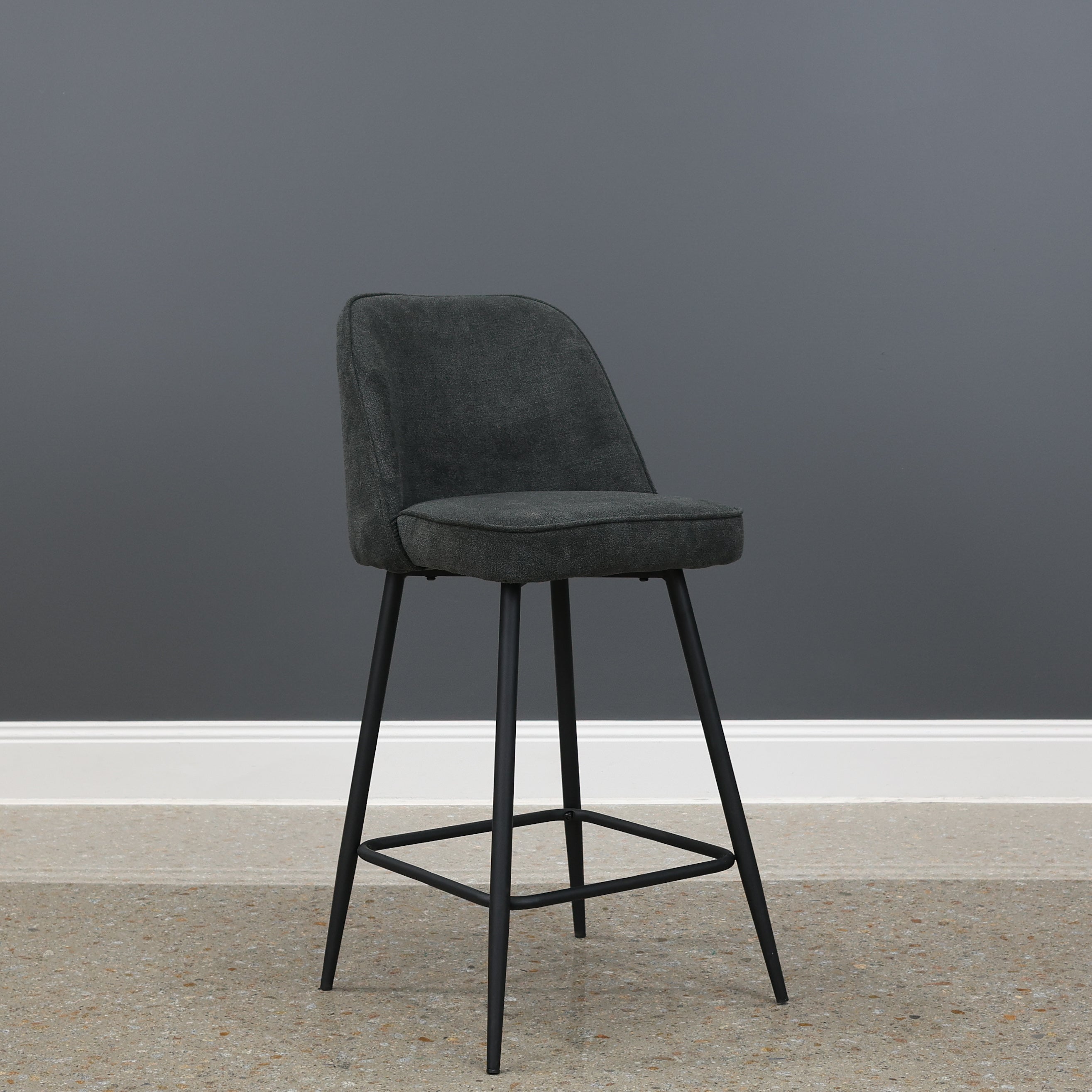 Mid Century Bar Stool - Mayfair Charcoal