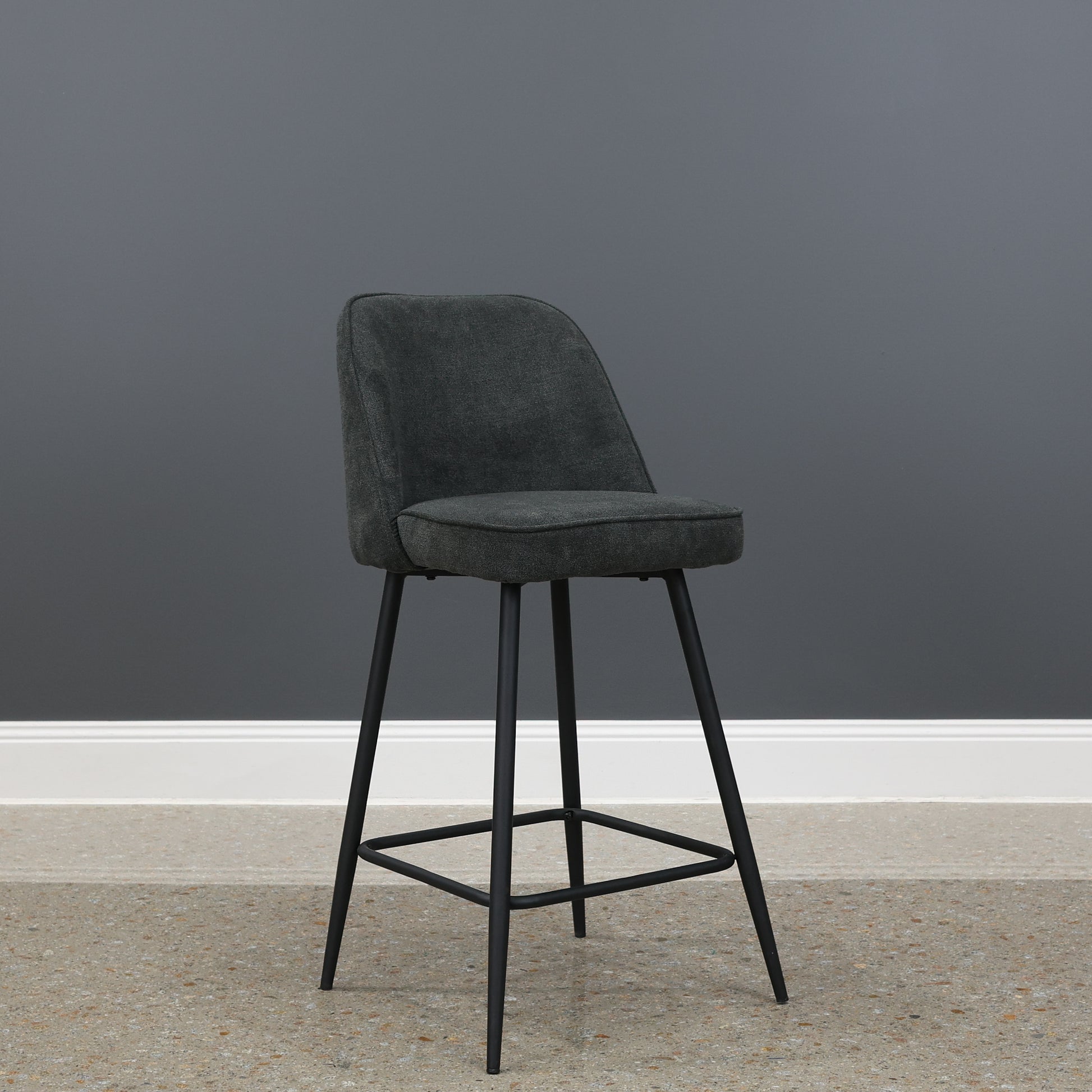 Mid Century Bar Stool - Mayfair Charcoal