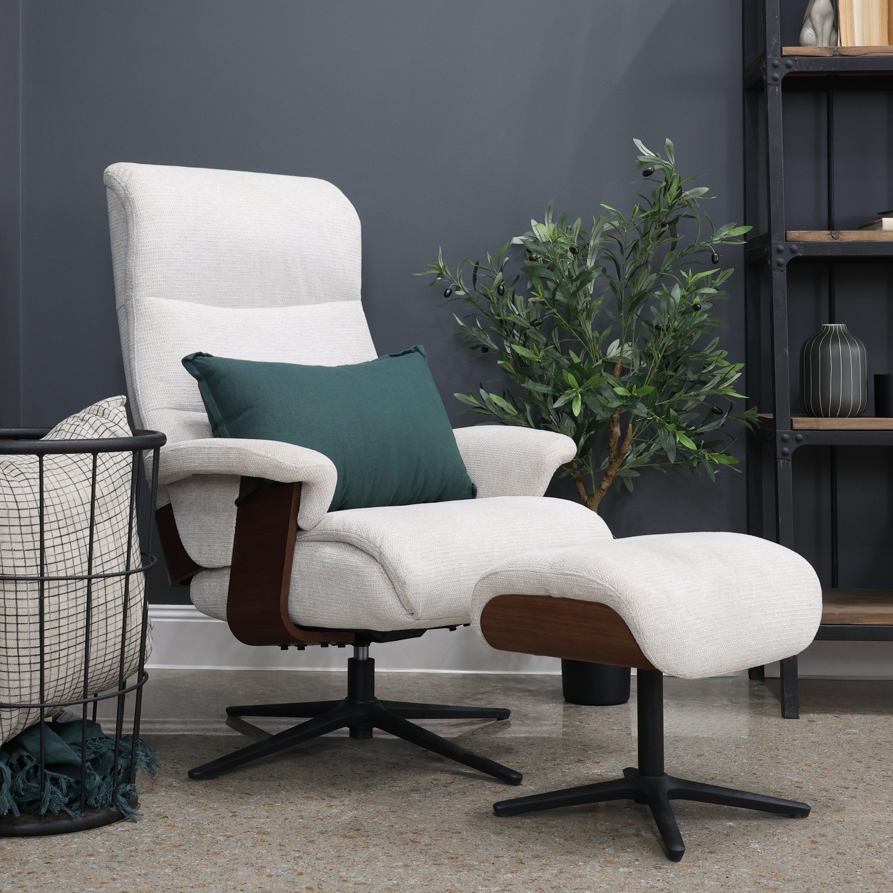 Seville Chair & Ottoman - Aragon