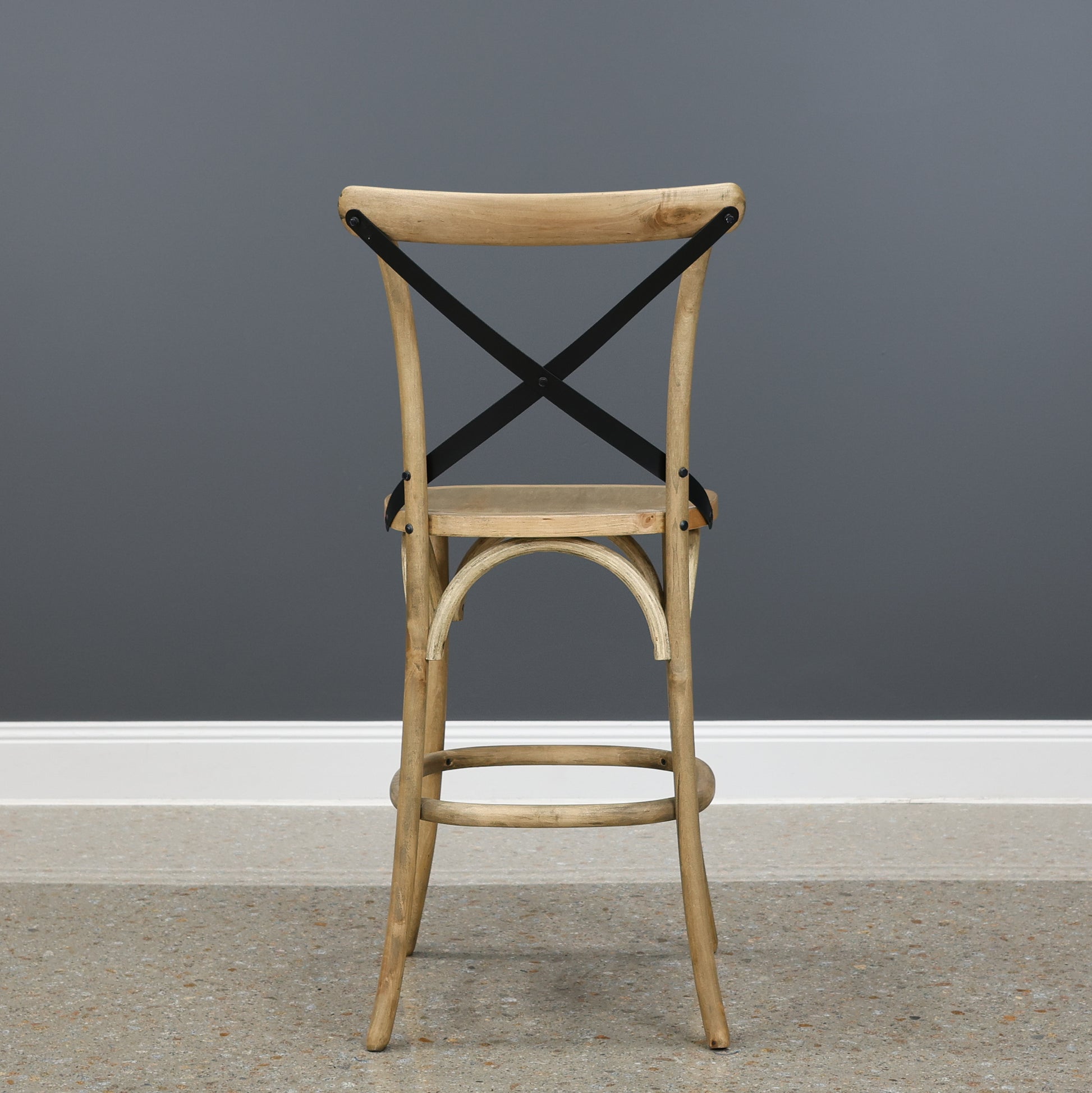 Cross Bar Stool - Natural