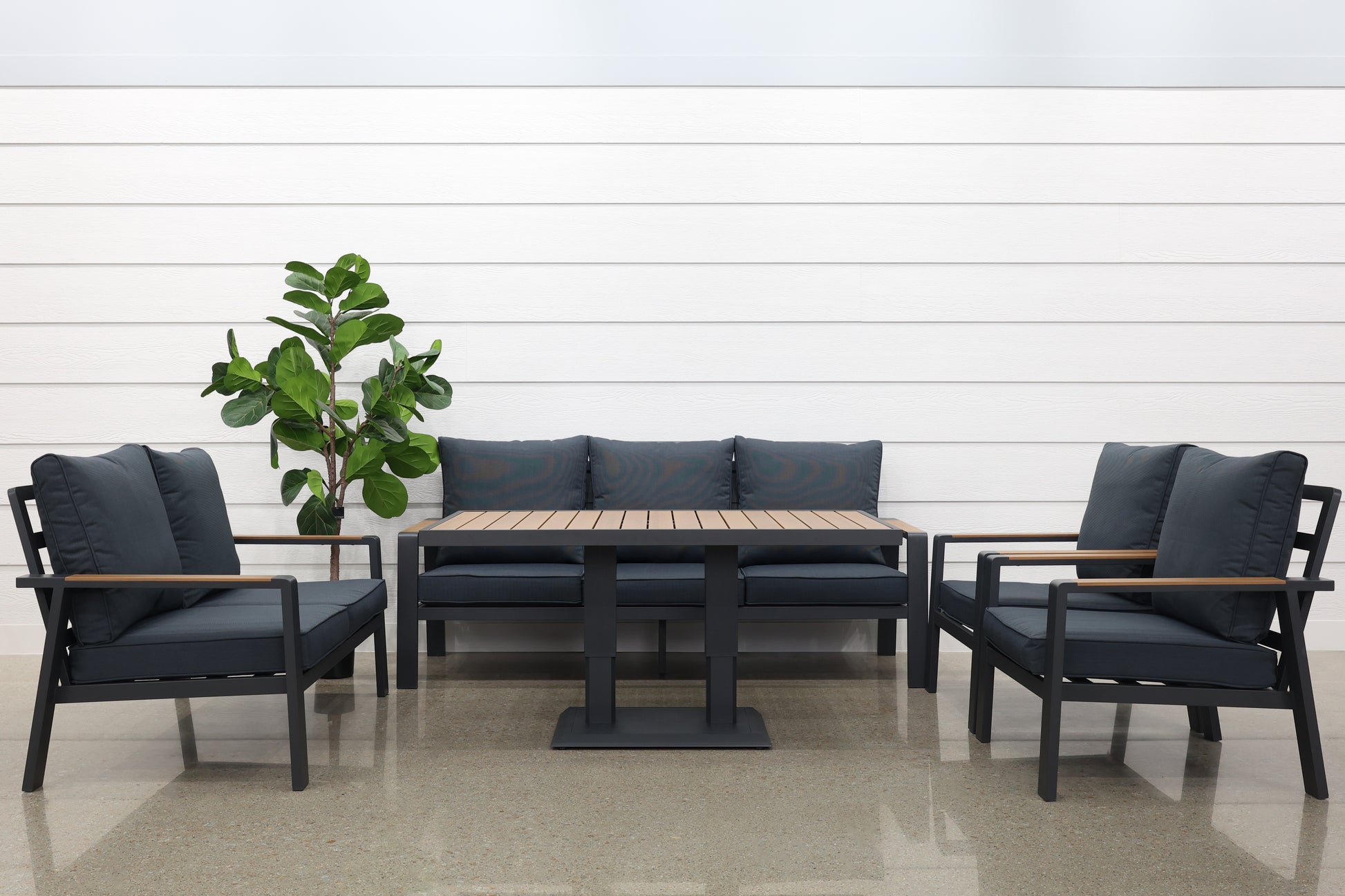 Byron 5 Piece Lounge Set - Charcoal