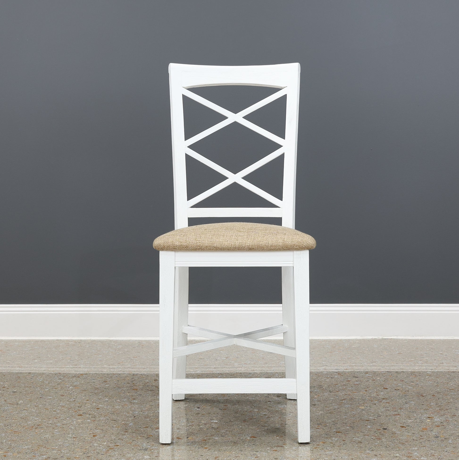 Provedore White Bar Stool - Bali Chair Pad