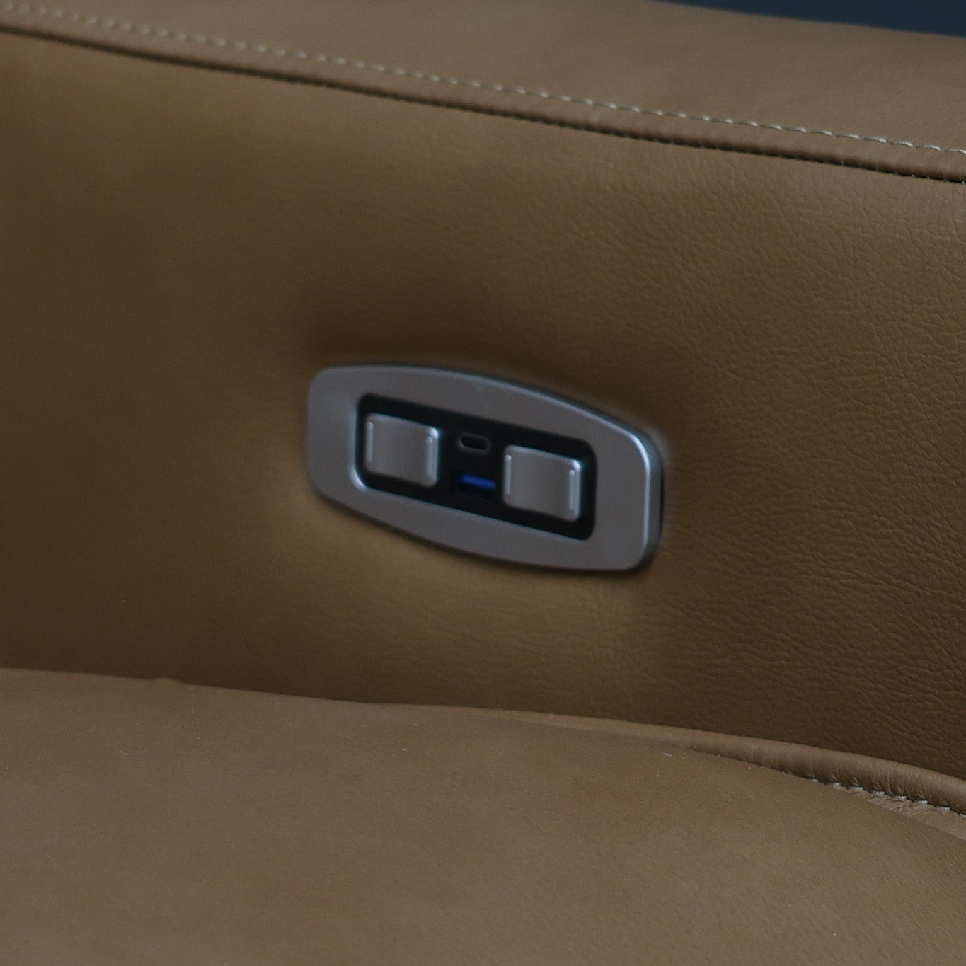 Bathurst Electric Reclining Loveseat - Tan Leather