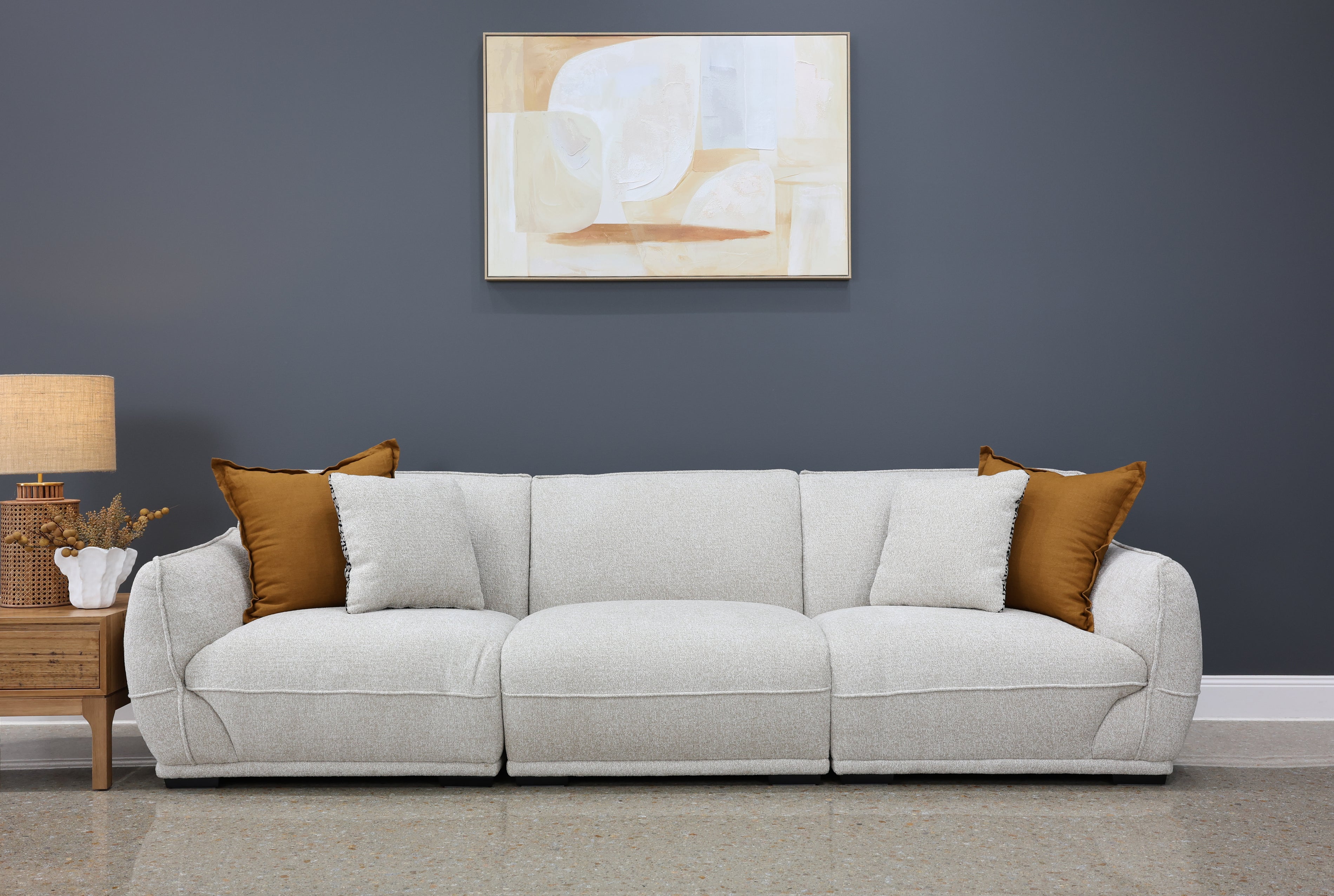 Clyde 3 Seater Sofa - Natural