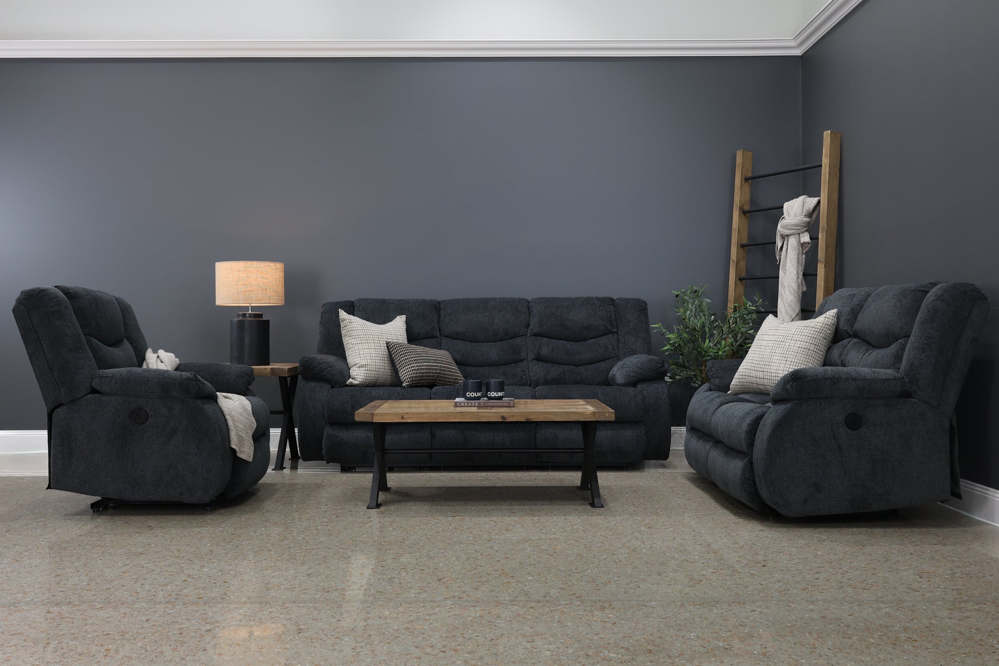 Werribee Electric Reclining Loveseat - Caviar