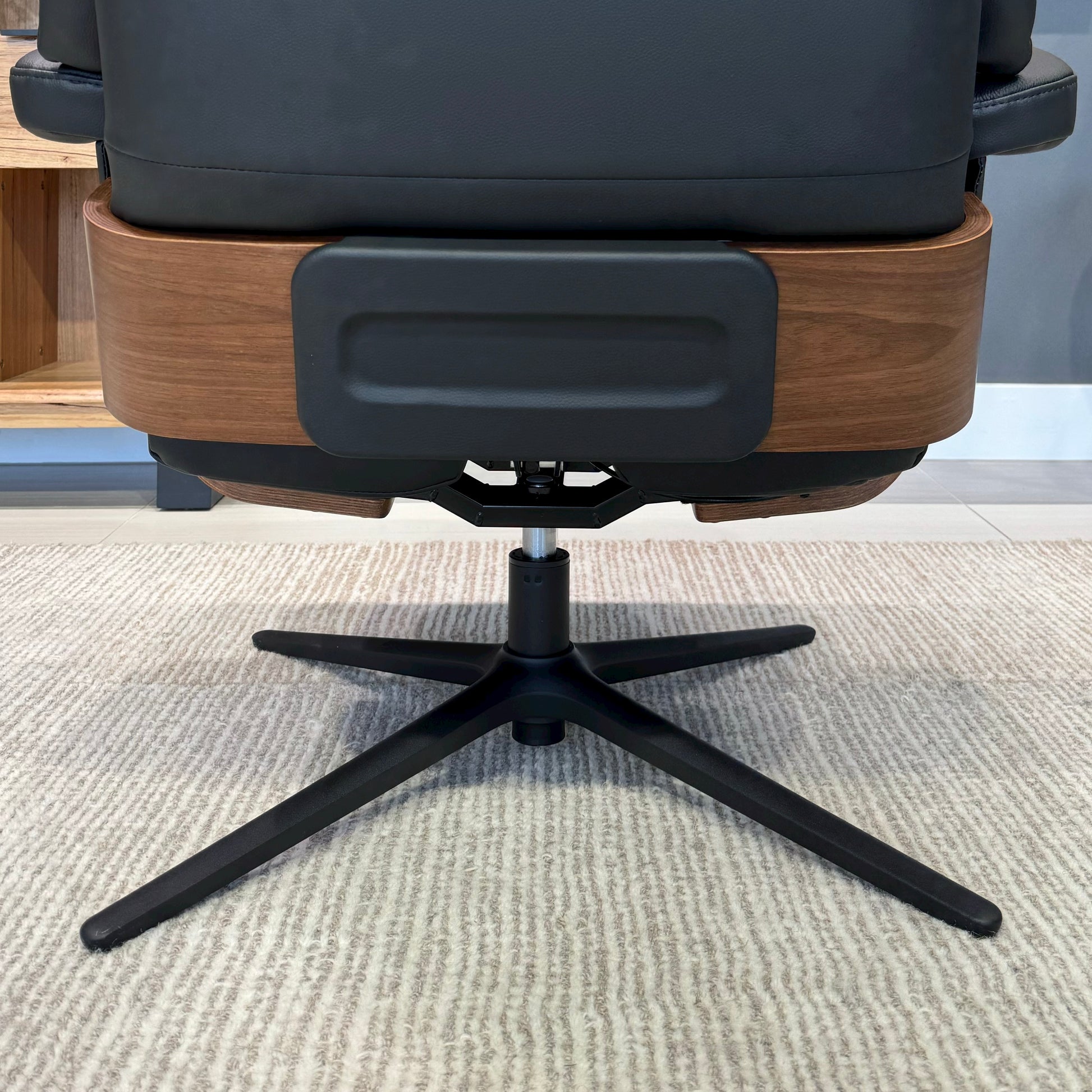 Seville Chair & Ottoman - Black