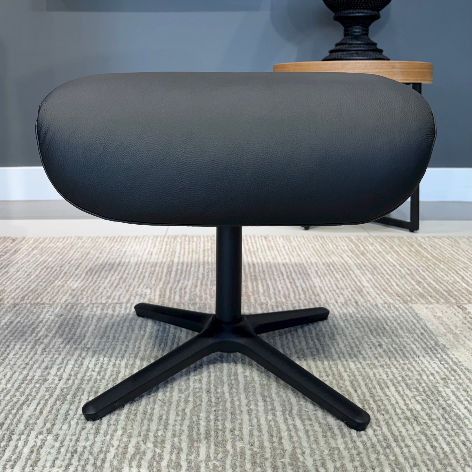 Seville Chair & Ottoman - Black