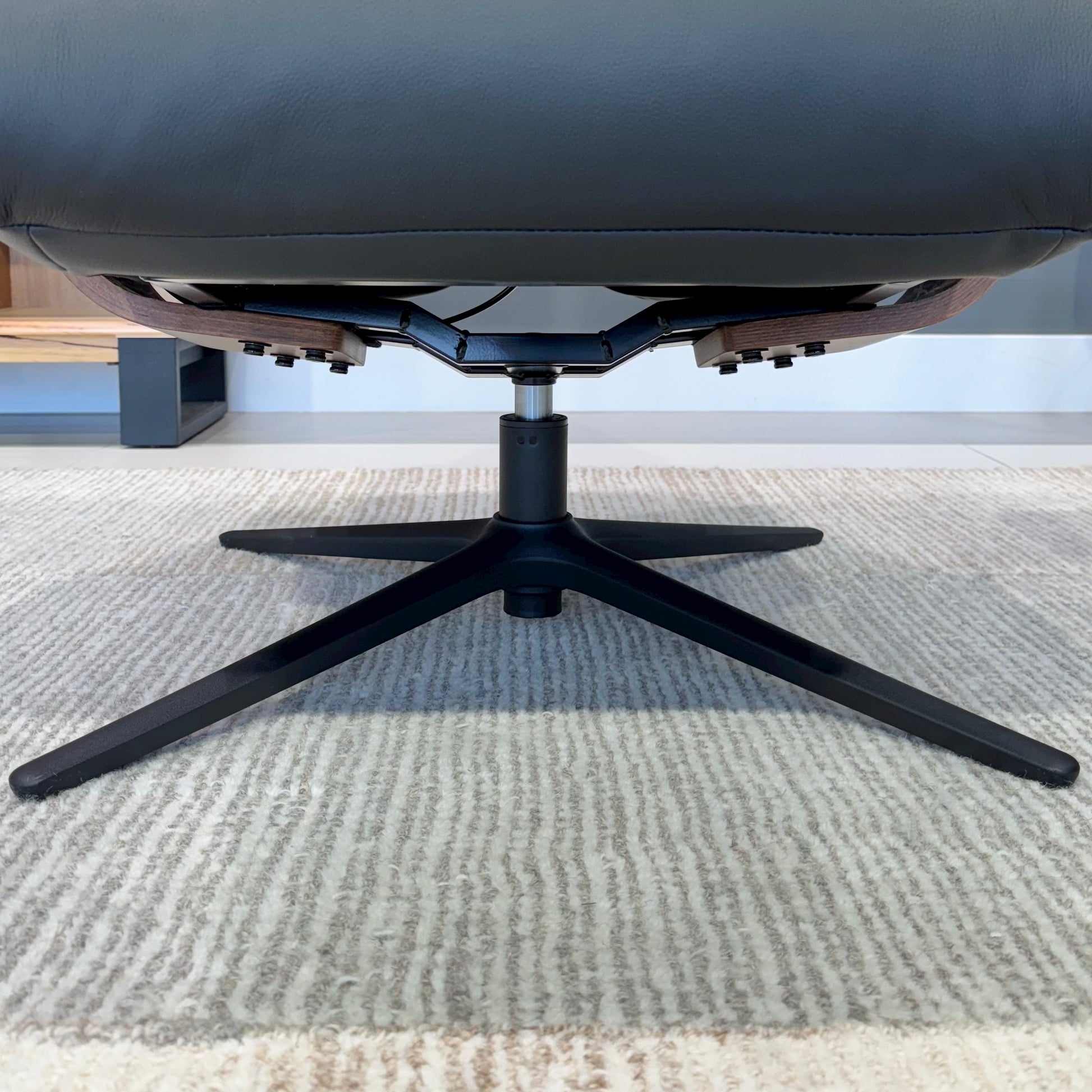 Seville Chair & Ottoman - Black