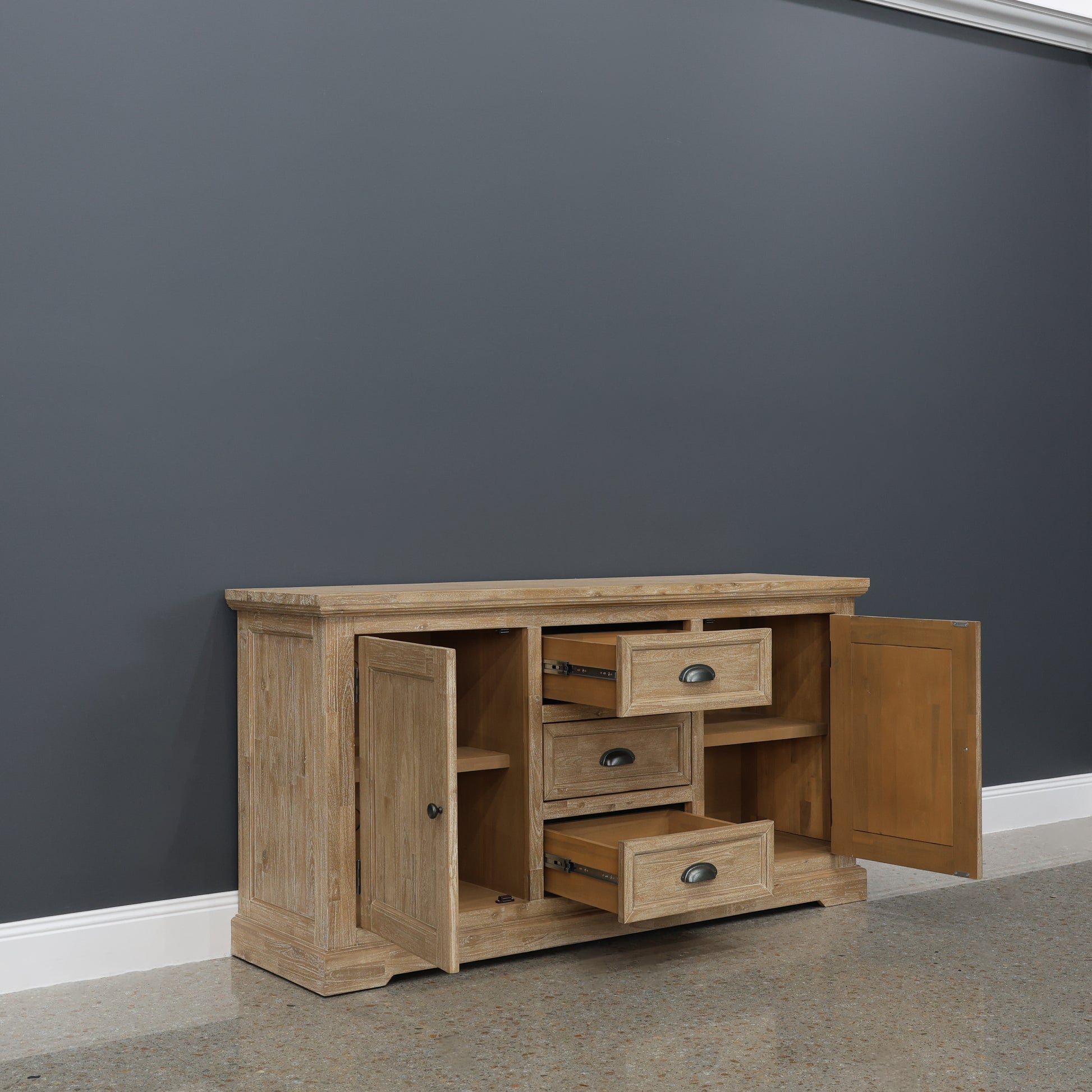 Provedore Natural Buffet w/ 2 Doors & 3 Drawers
