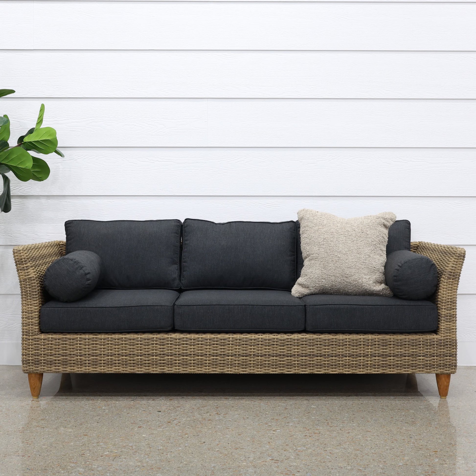 Portsea 3 Seater - Brushed Wheat / Denim Grey