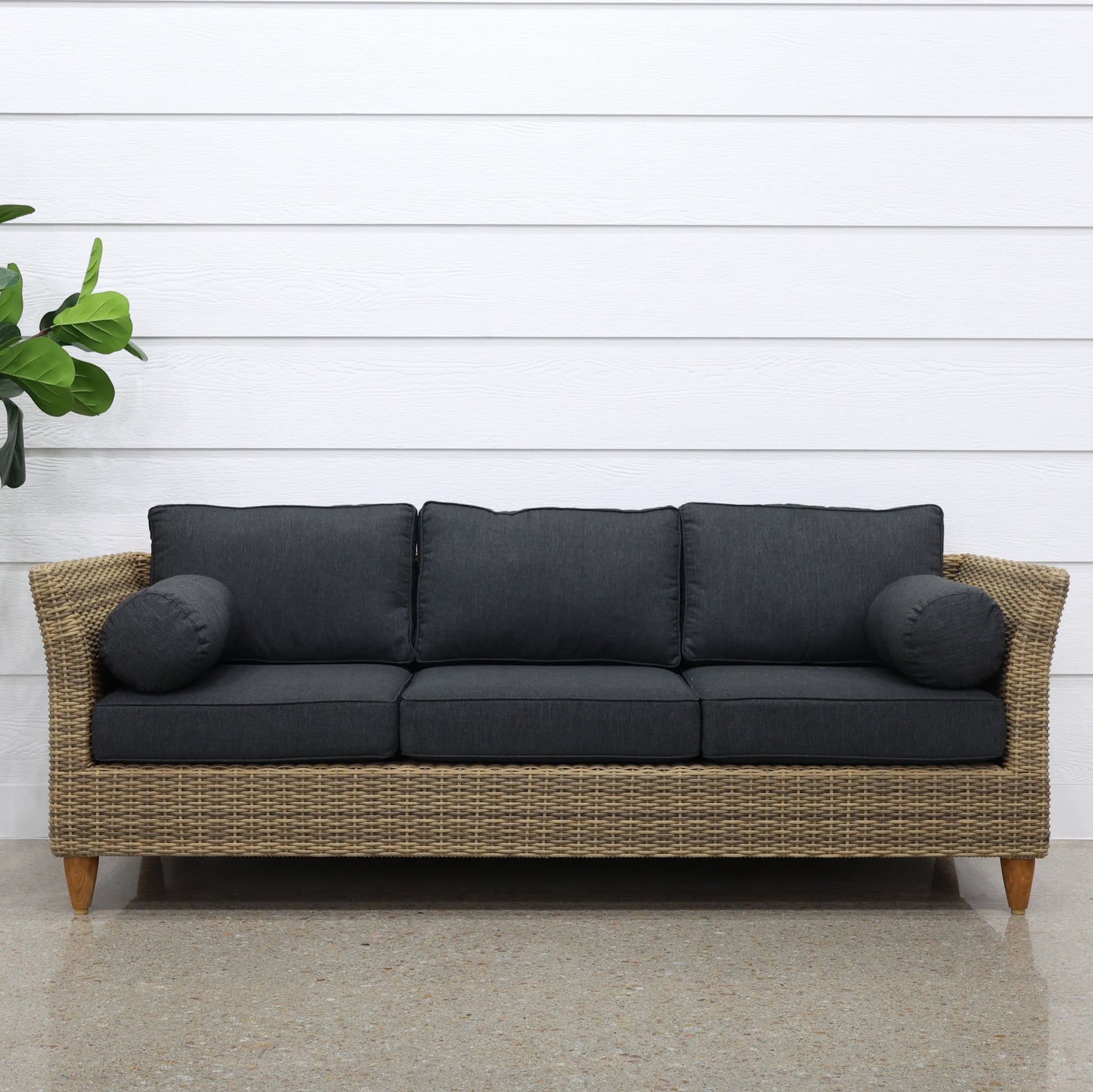 Portsea 3 Seater - Brushed Wheat / Denim Grey