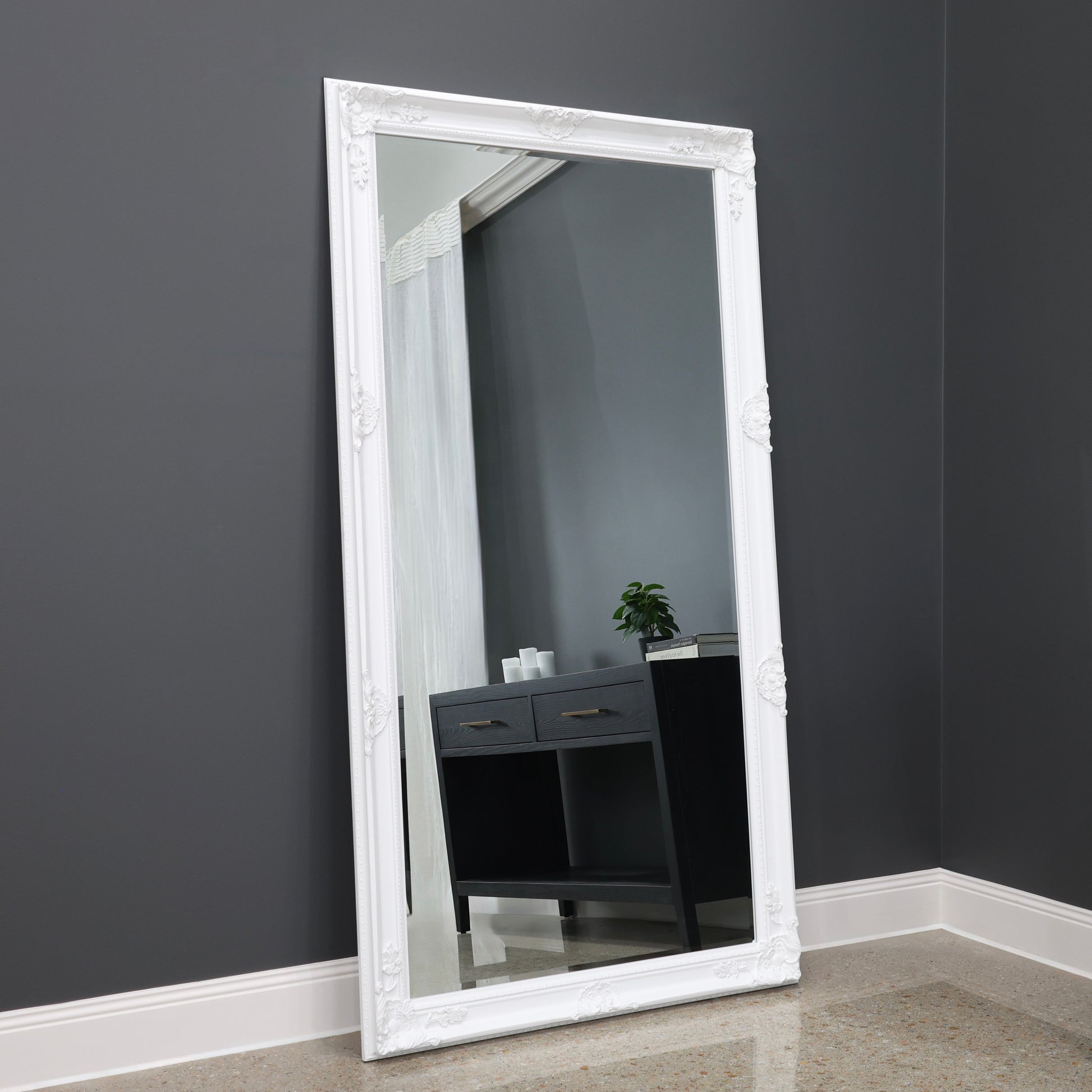 Melbourne Large Decorative Mirror - White