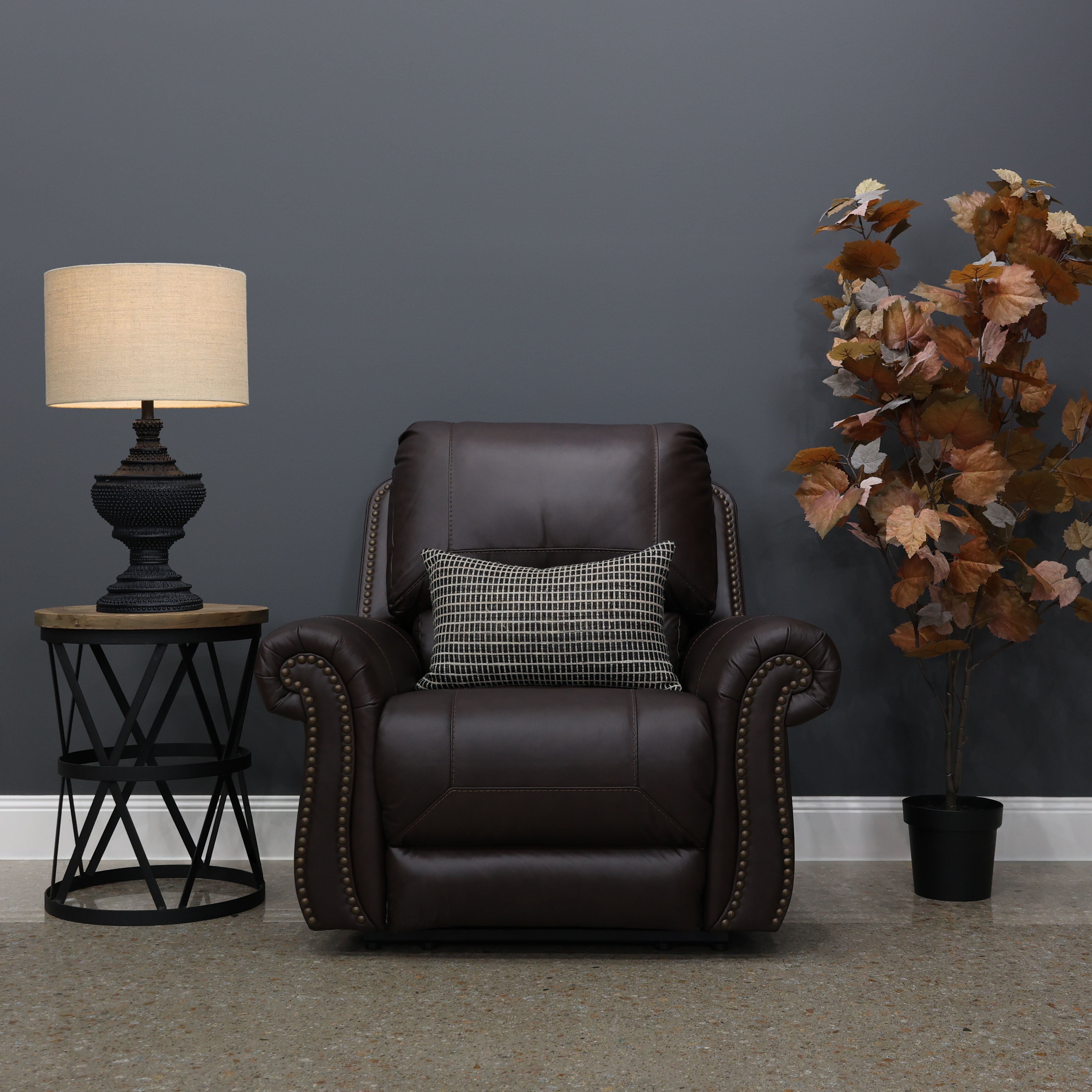 Laura Electric Recliner - English Tan Leather