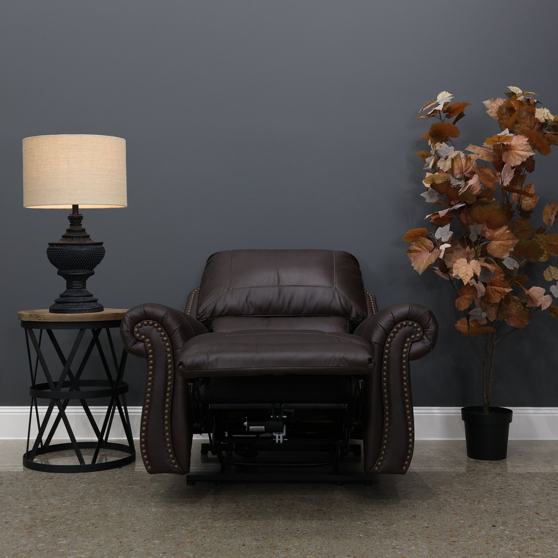 Laura Electric Recliner - English Tan Leather