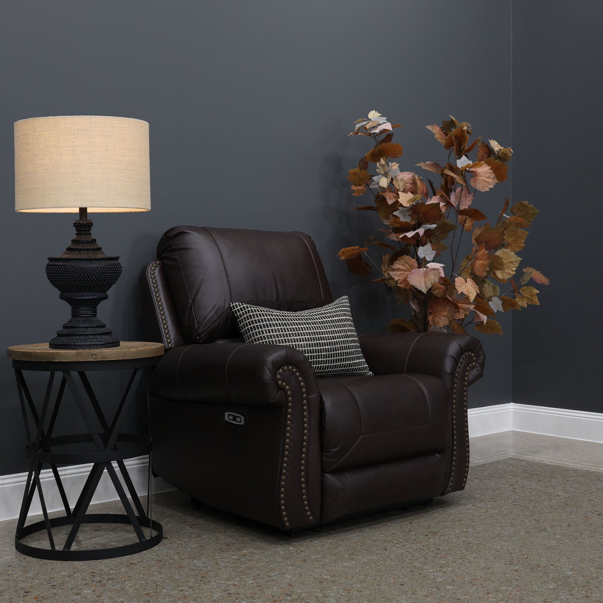 Laura Electric Recliner - English Tan Leather
