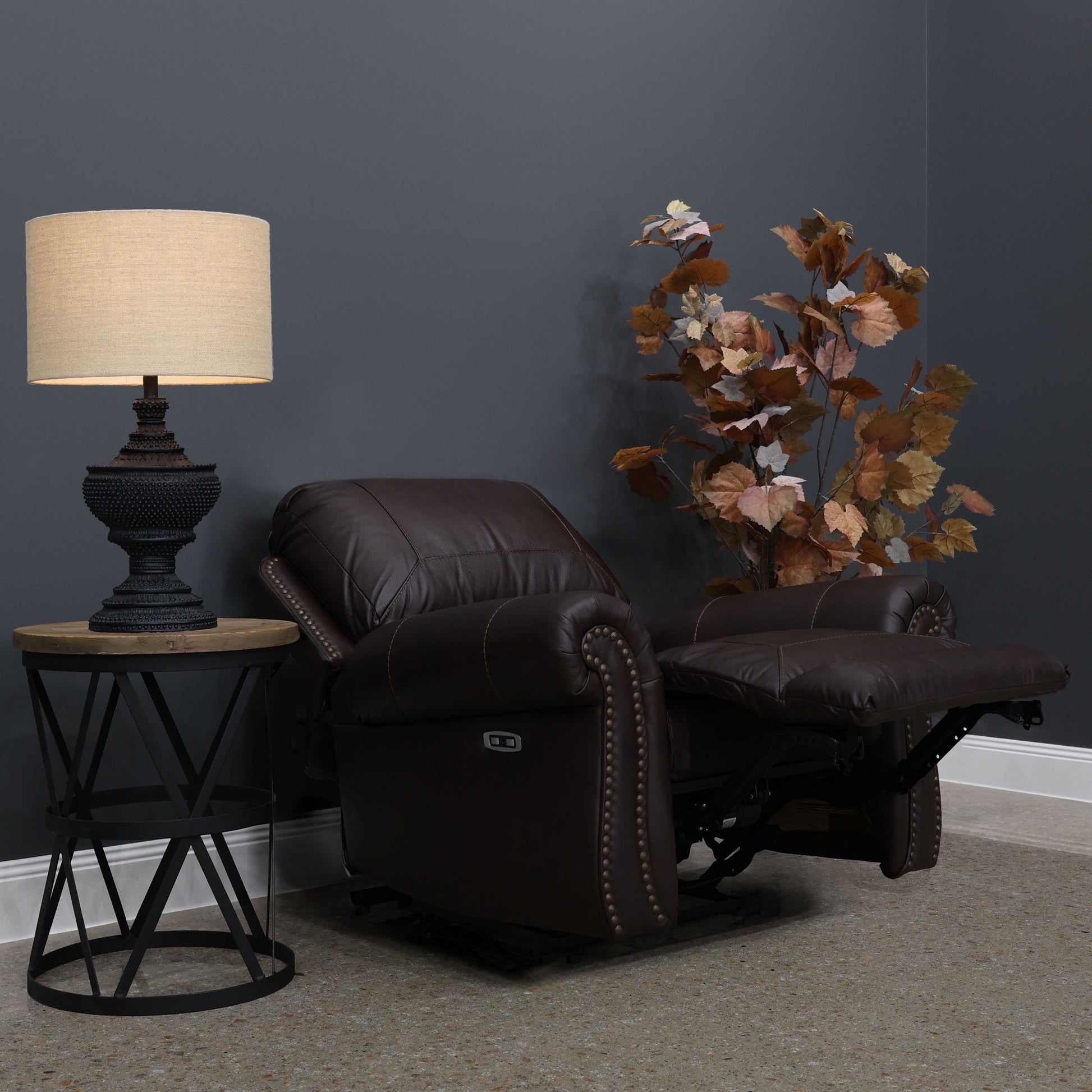 Laura Electric Recliner - English Tan Leather