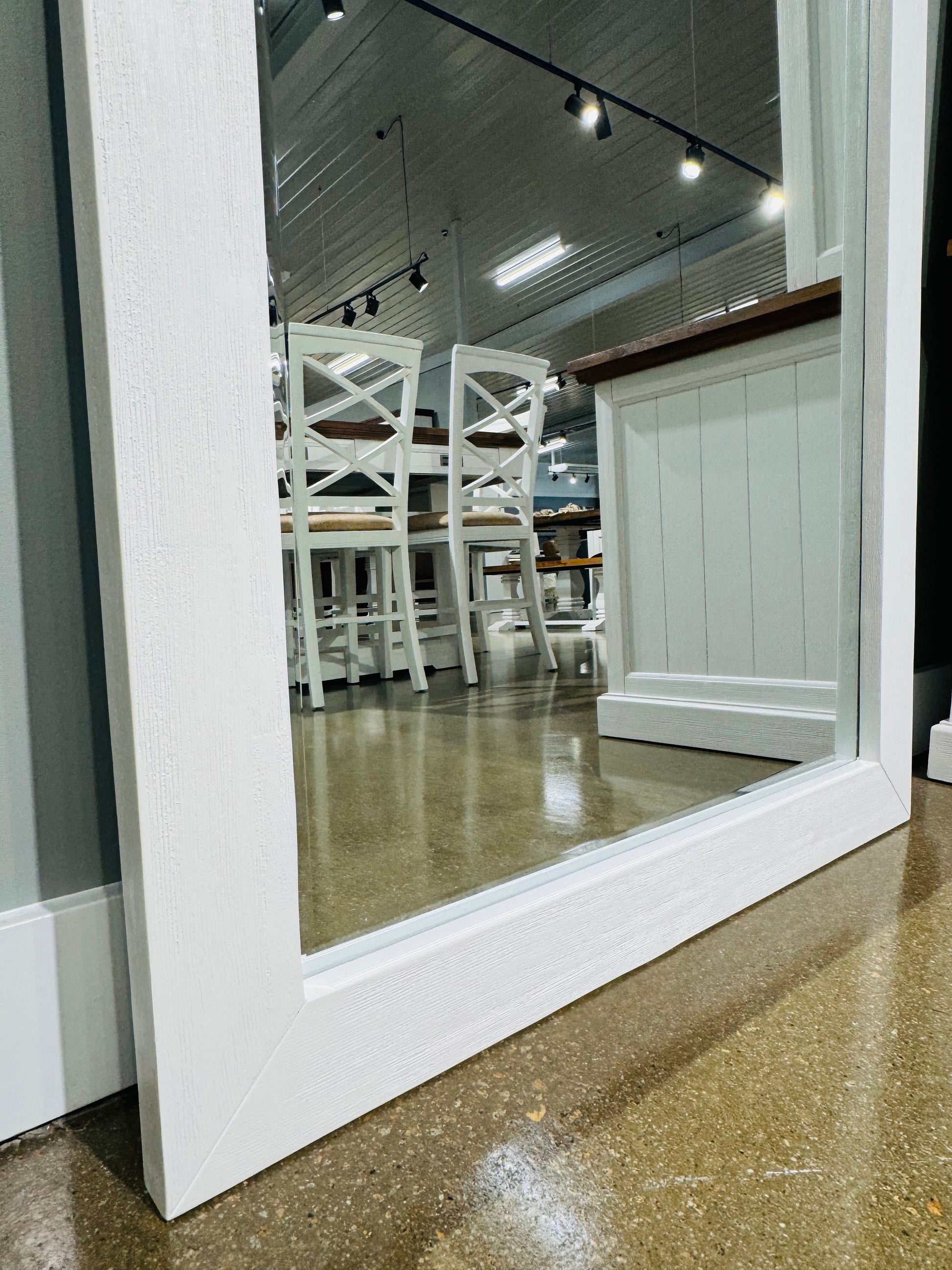 Provedore All White Full Length Wall Mirror