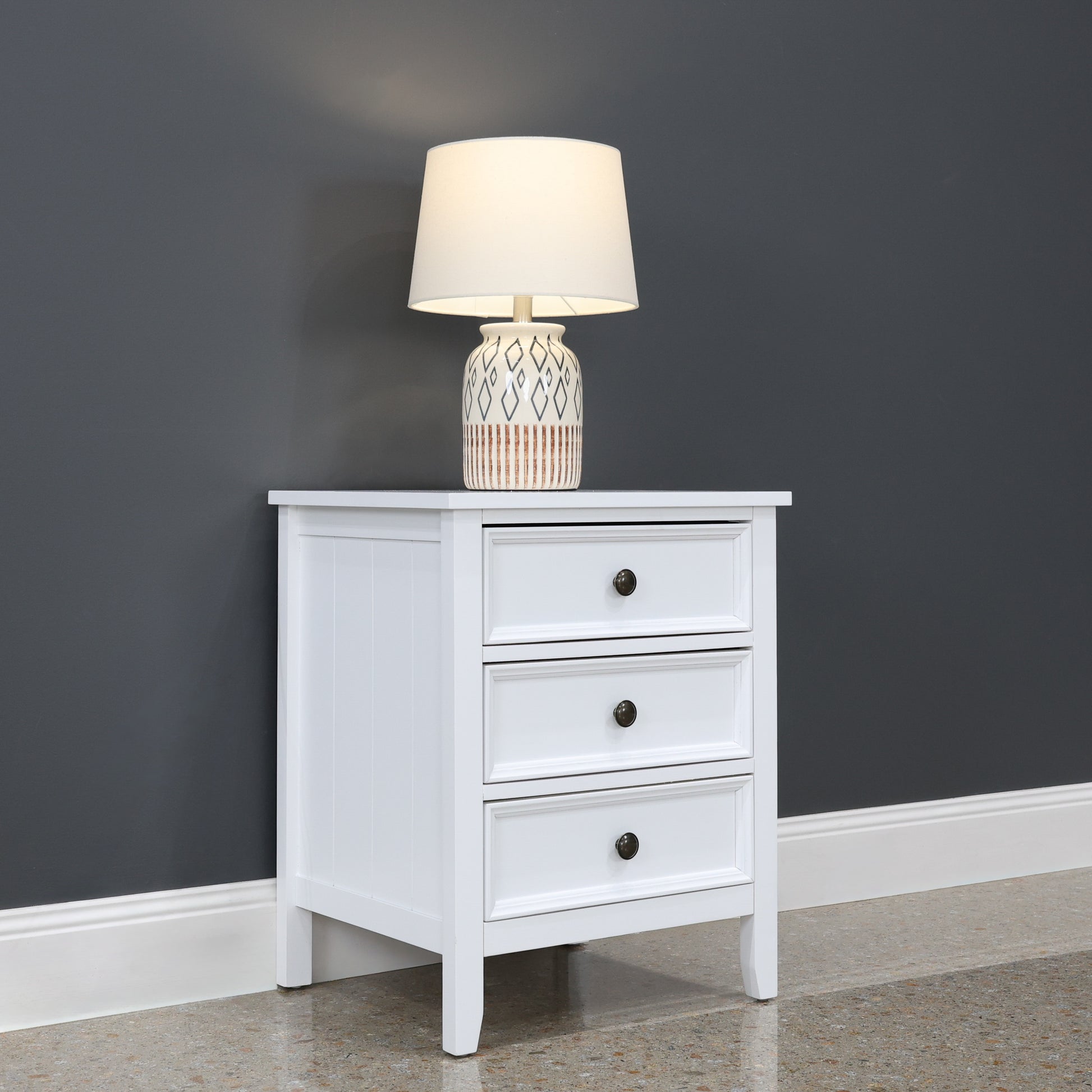Joseph Bedside Table w/ 3 Drawers