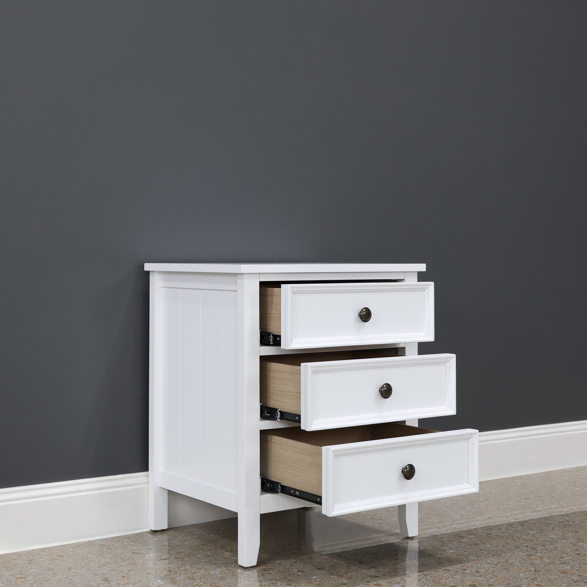Joseph Bedside Table w/ 3 Drawers